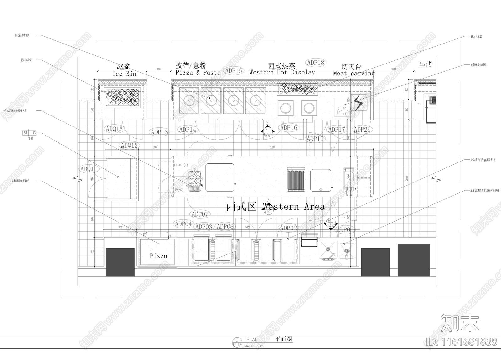 工装餐饮中西厨房施工图下载【ID:1161681838】