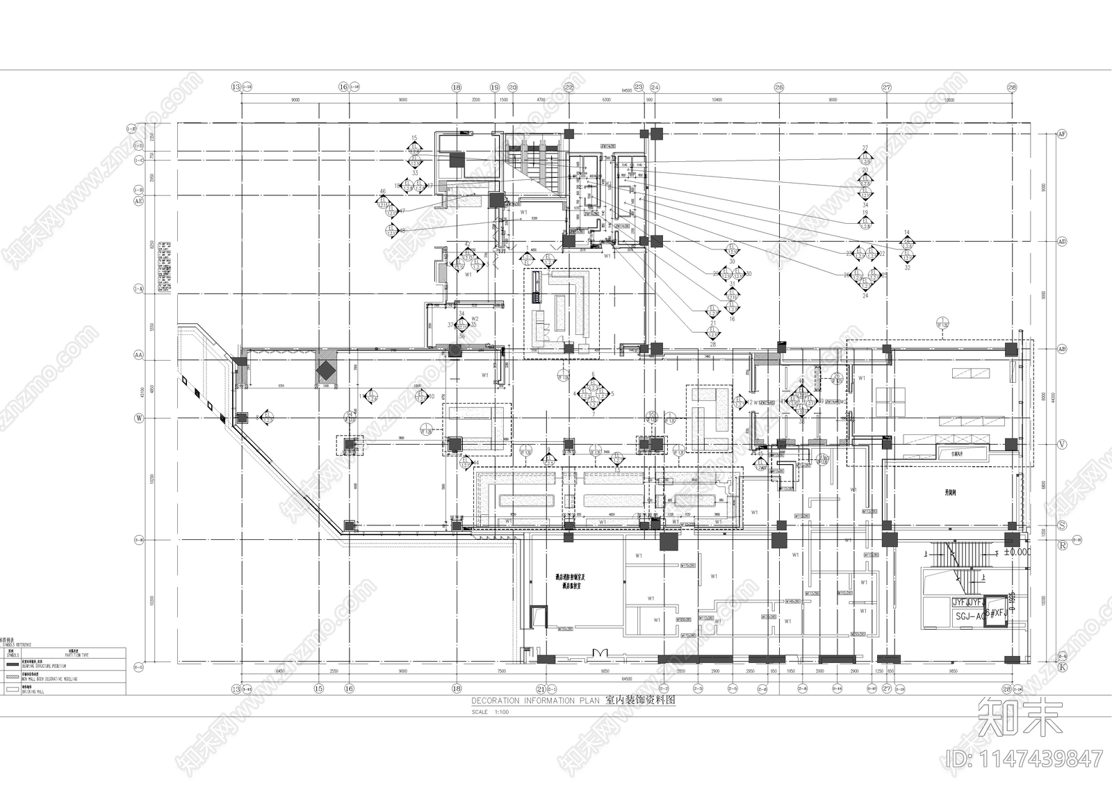 现代酒店全日制餐厅施工图cad施工图下载【ID:1147439847】