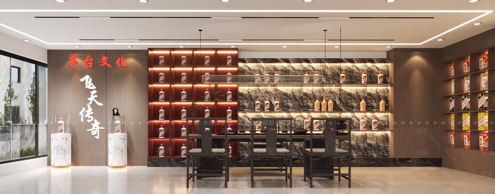 茅台烟酒店展厅3D模型下载【ID:1147441582】