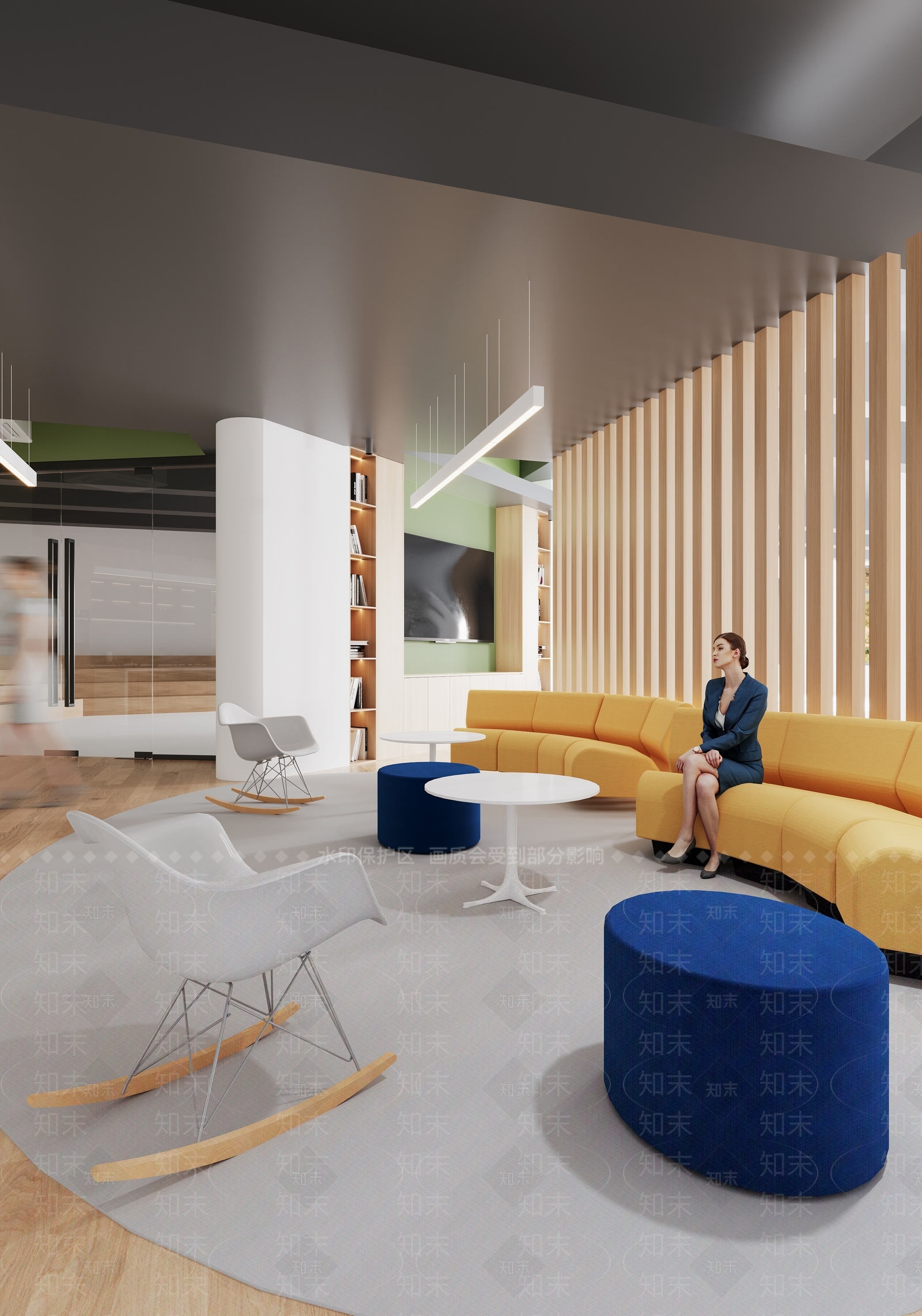 现代办公室茶水间3D模型下载【ID:1147442440】