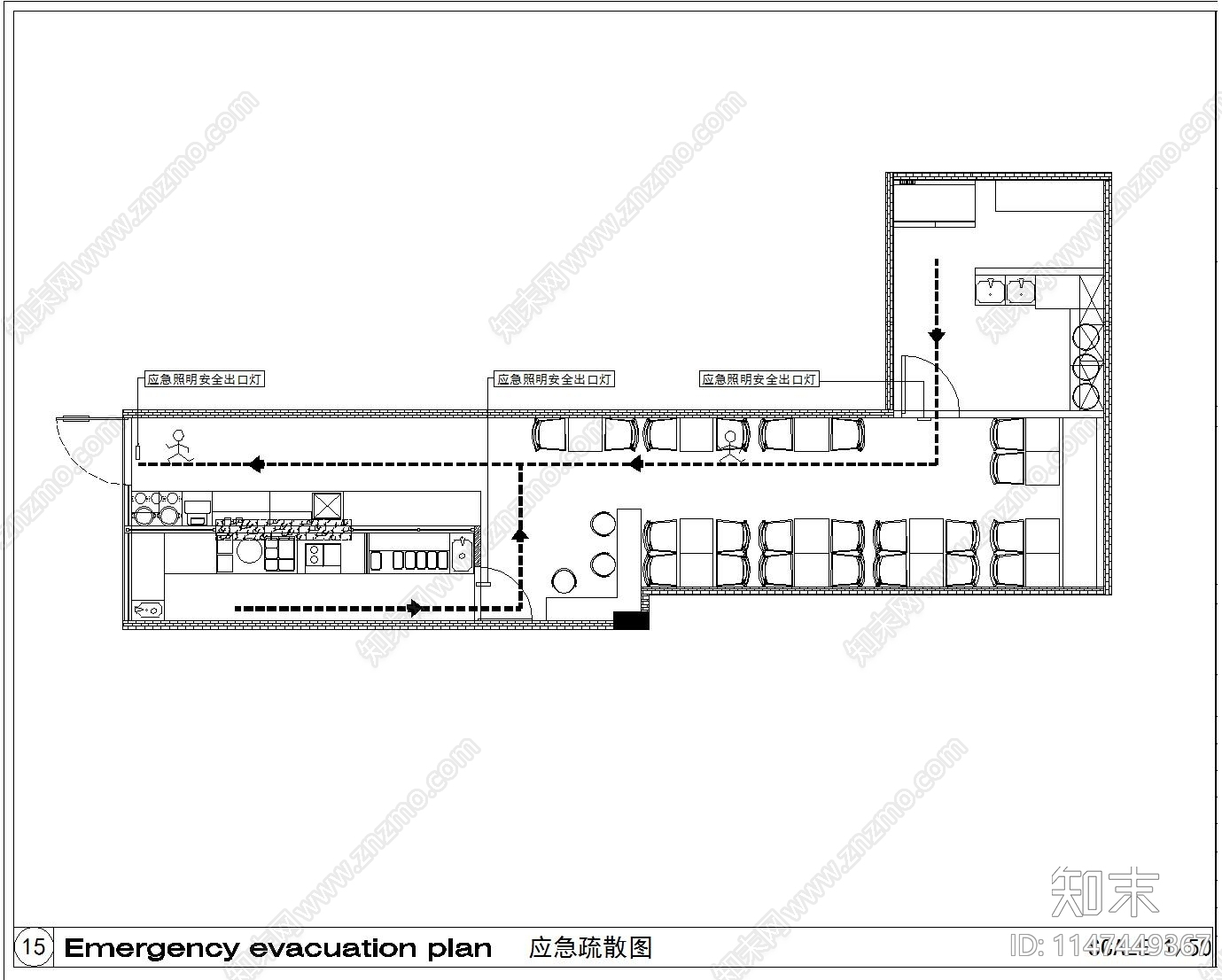 肉夹馍店室内cad施工图下载【ID:1147449367】