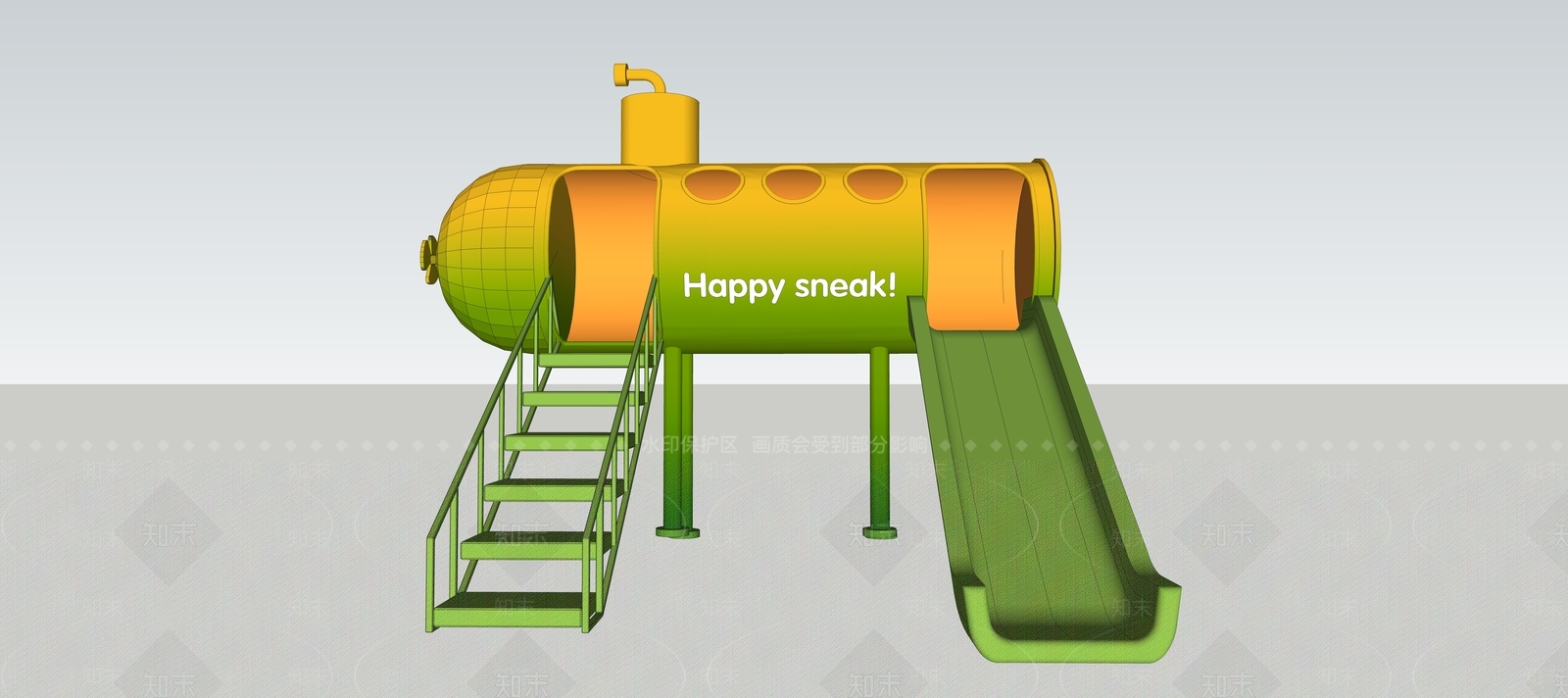 儿童滑滑梯SU模型下载【ID:1147449604】