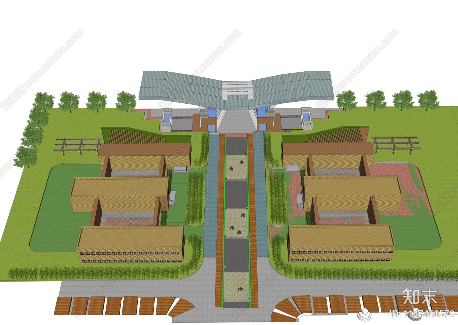 公共建筑SU模型下载【ID:1147450570】