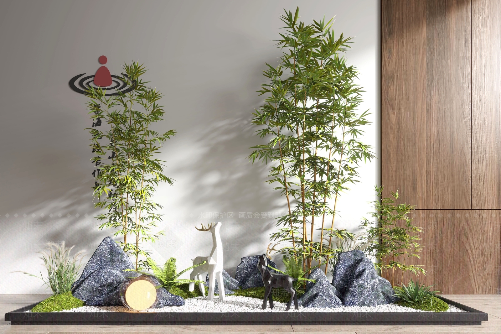 现代植物景观小品3D模型下载【ID:1147451941】