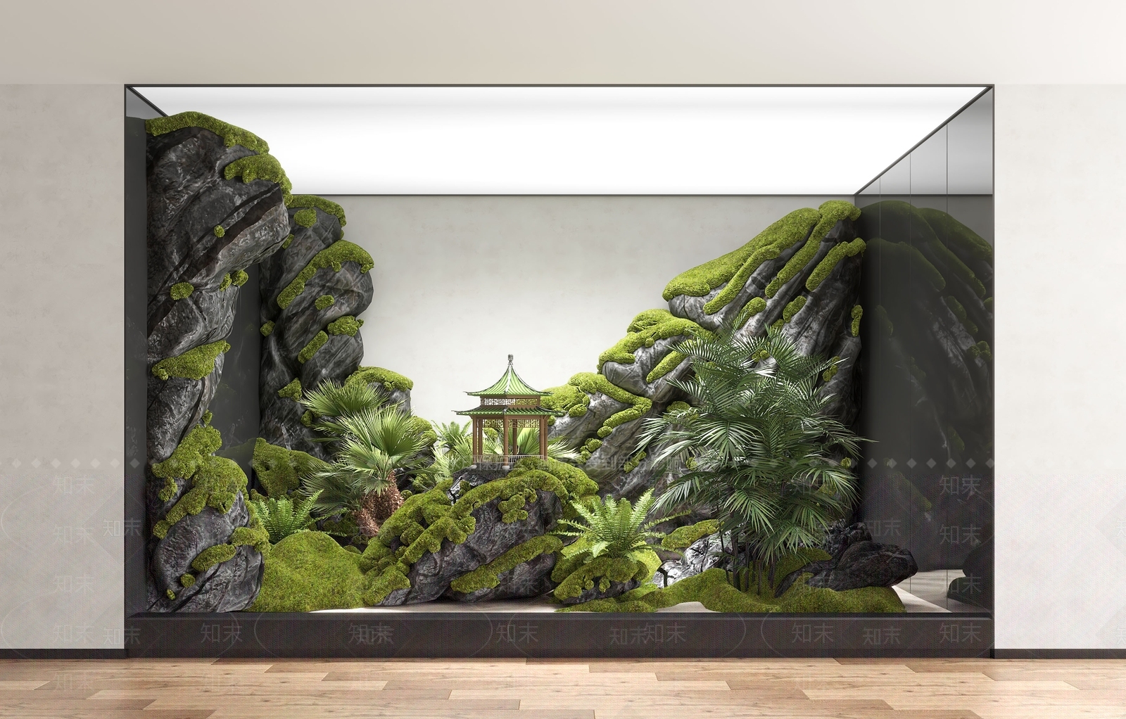 现代植物景观小品3D模型下载【ID:1147452175】