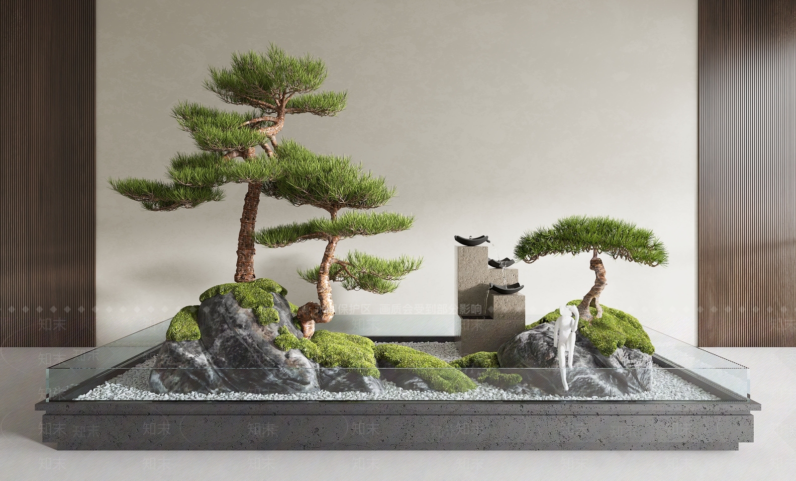 现代植物景观小品3D模型下载【ID:1147452153】