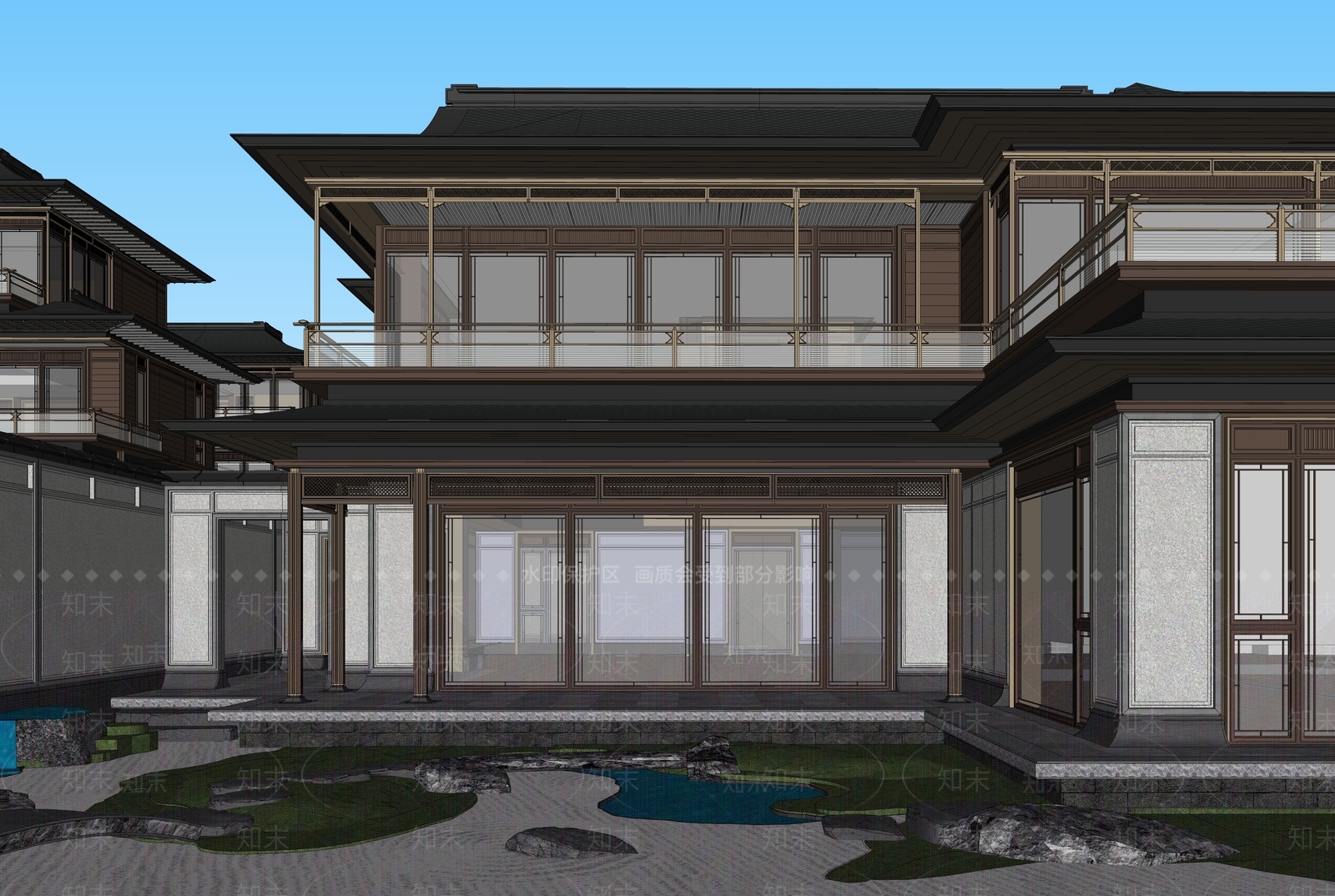 别墅SU模型精品下载_SketchUp模型_知末网