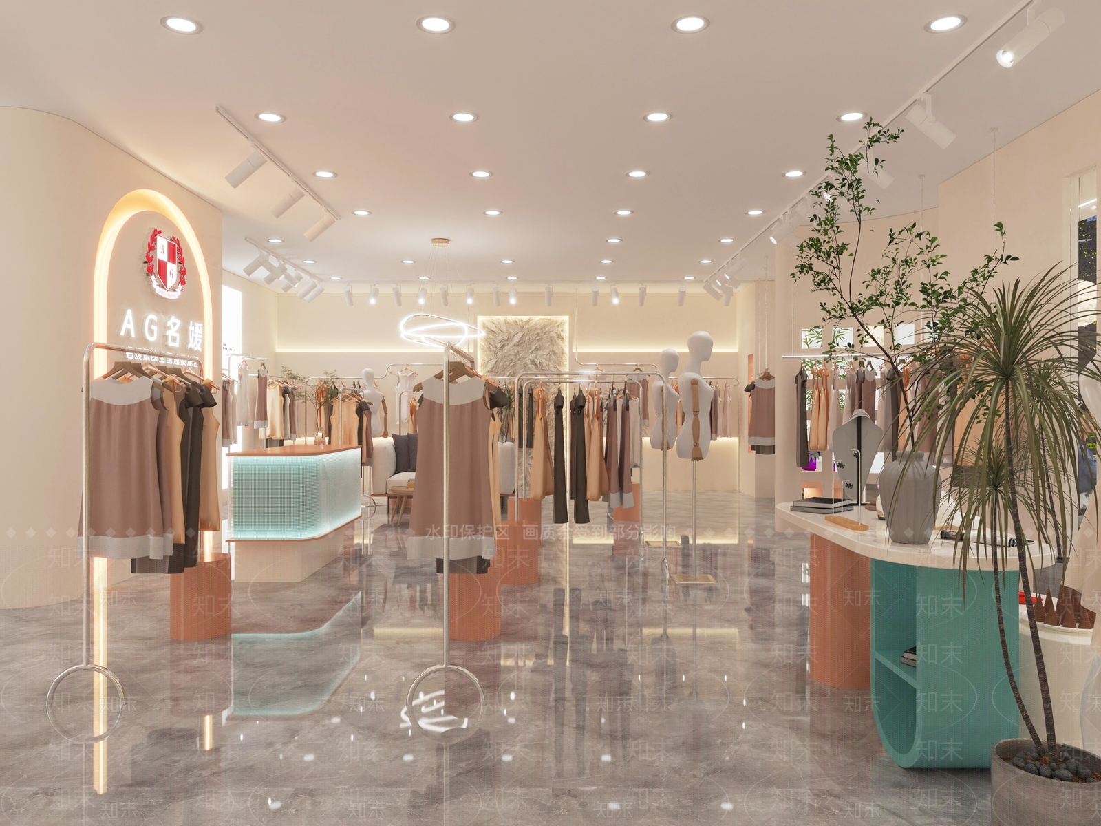 现代女装店下载3D模型下载【ID:1147474621】