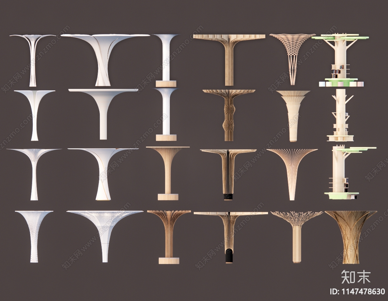 异形柱子SU模型下载【ID1147478630】_知末su模型网