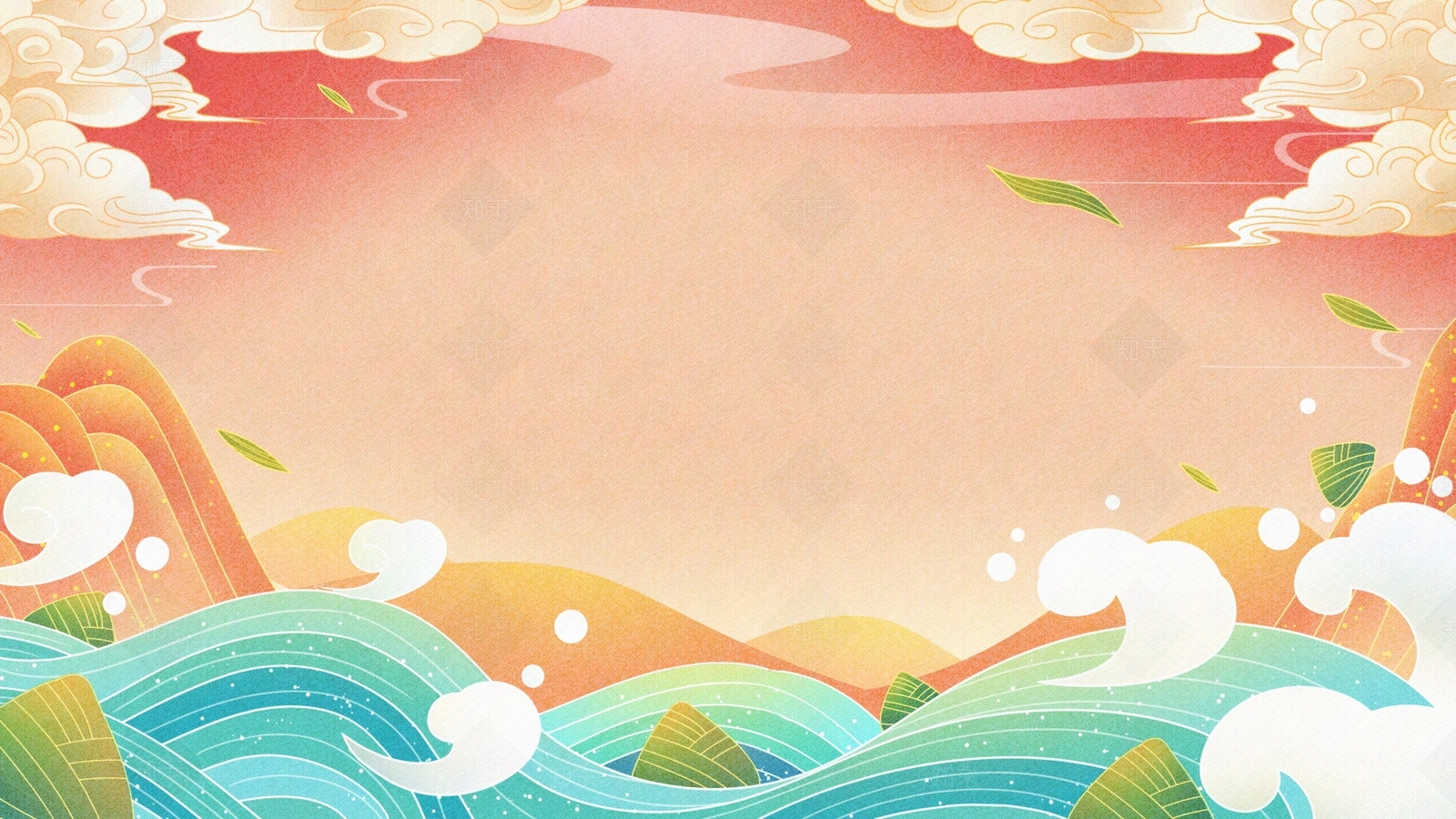 新中式国潮山水壁纸壁画装饰画贴图下载【ID:1147478348】