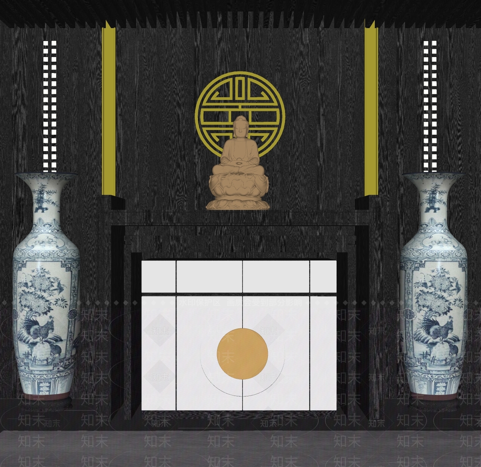新中式佛龛SU模型下载【ID:1147481720】