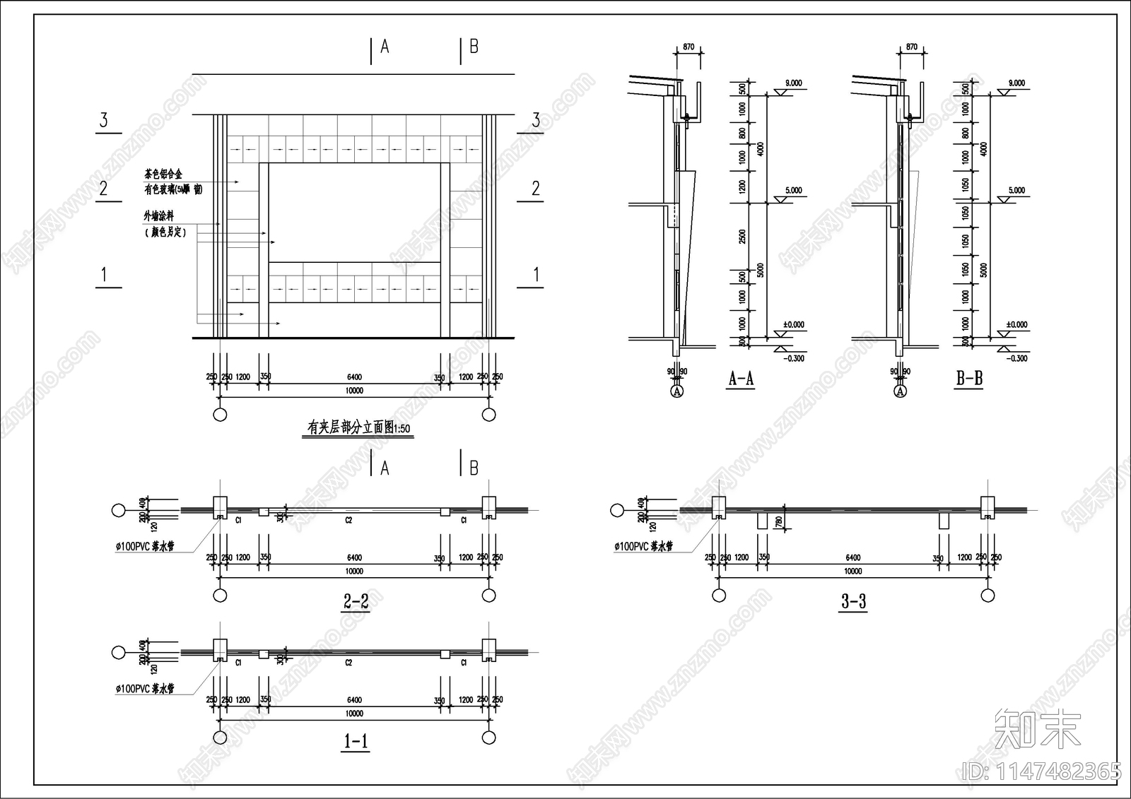 马达生产车间厂房建筑cad施工图下载【ID:1147482365】