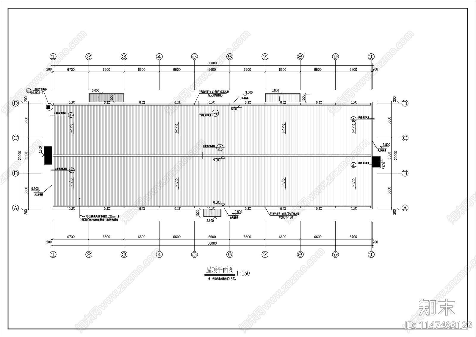 钢结构生产车间建筑cad施工图下载【ID:1147483122】