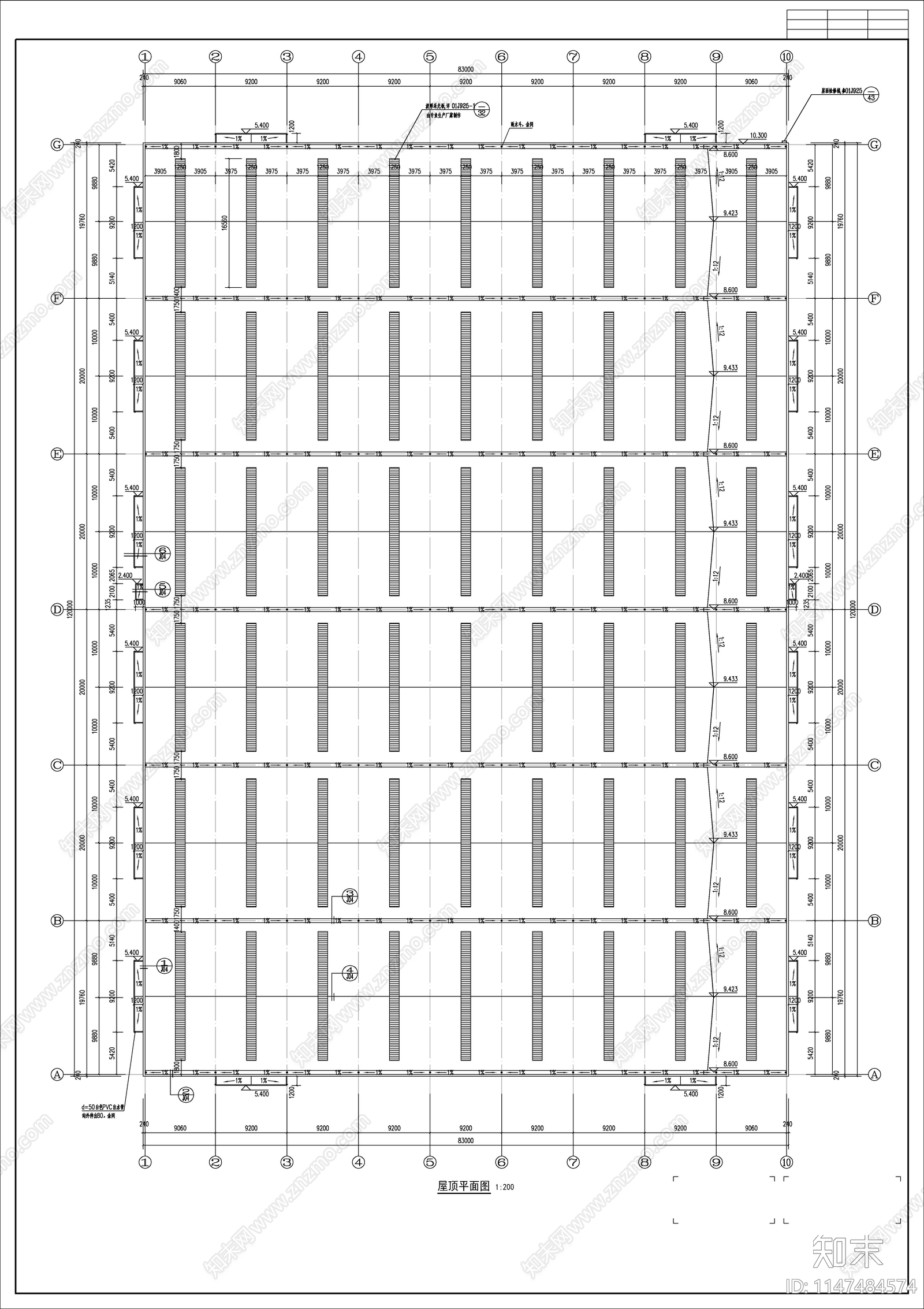钢结构制造车间建筑cad施工图下载【ID:1147484574】