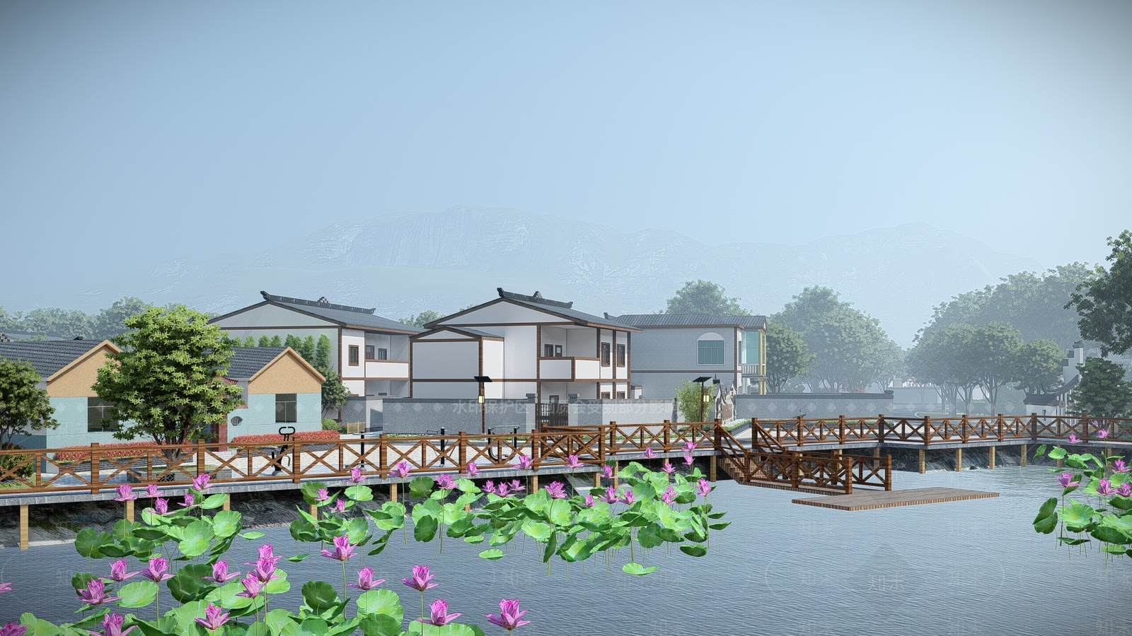 美丽乡村改造景观SU模型下载【ID:1147487297】