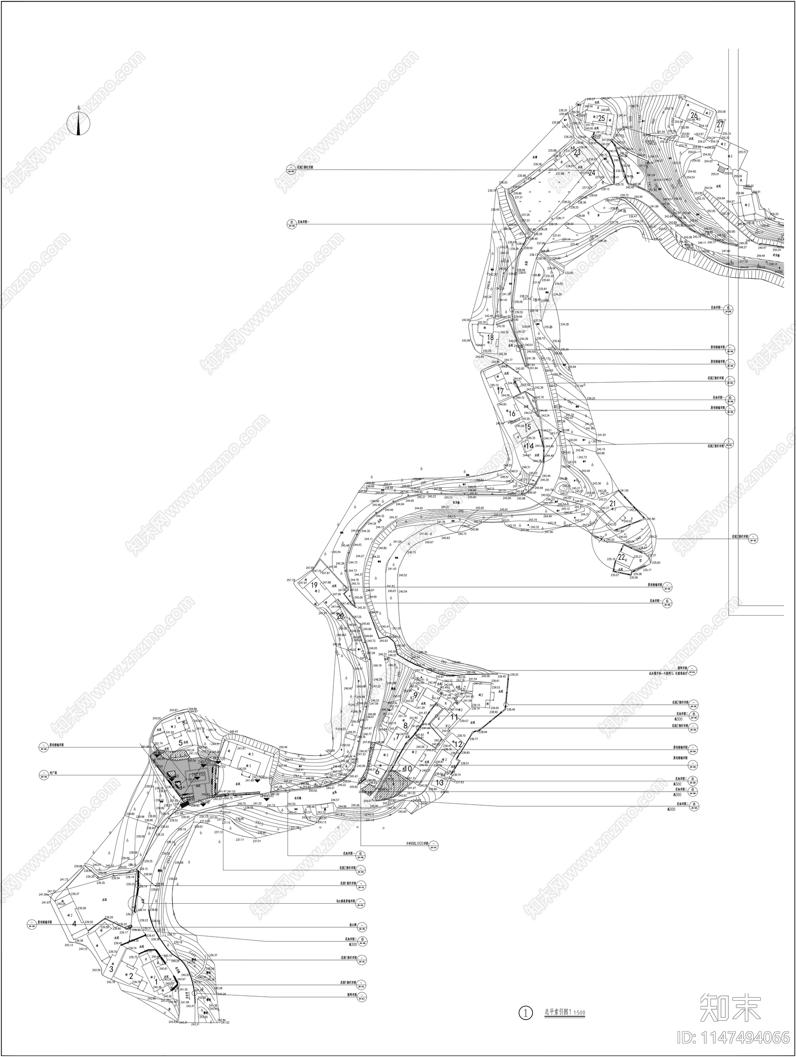 美丽乡村项目道路周边环境景观施工图下载【ID:1147494066】