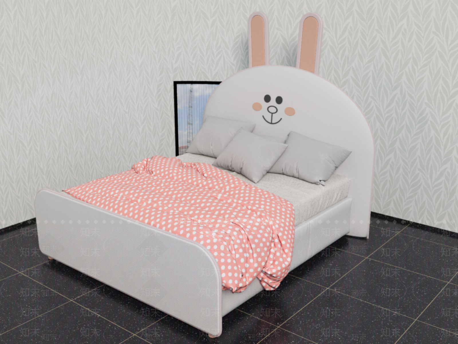 兔子儿童床3D模型下载【ID:1147494583】