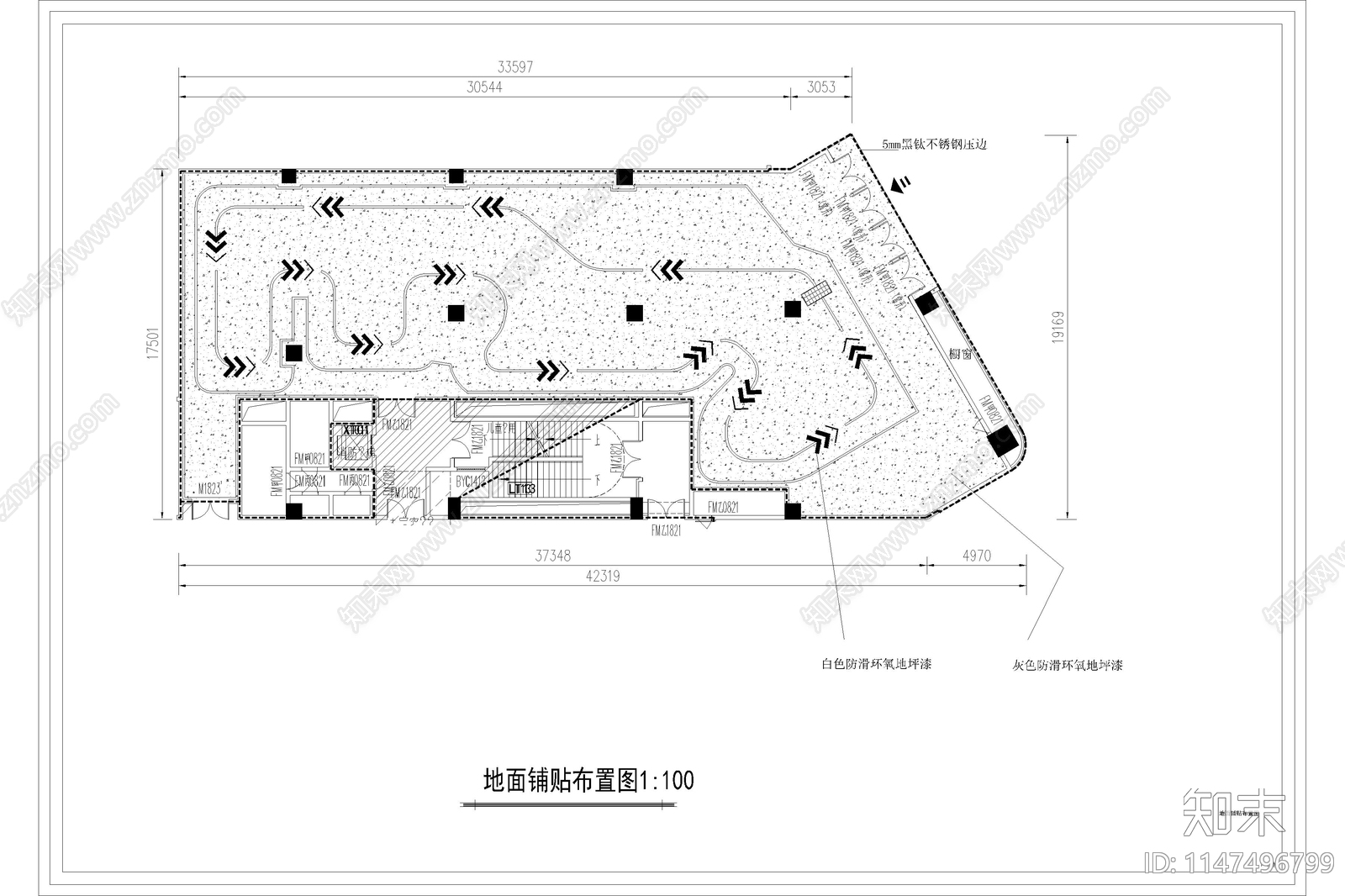 商城考拉飞车场地室内cad施工图下载【ID:1147496799】