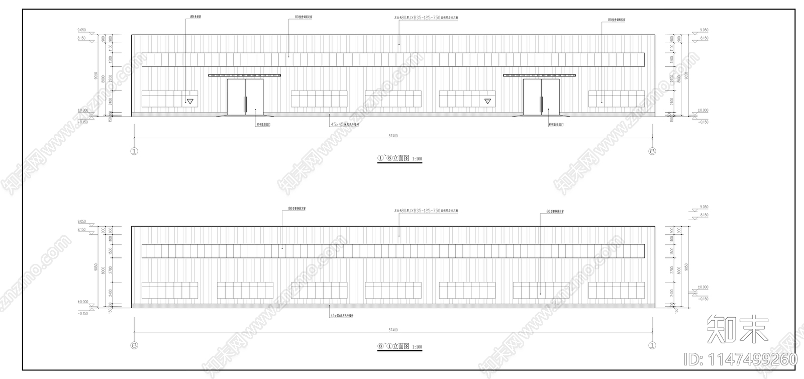 厂房建筑cad施工图下载【ID:1147499260】