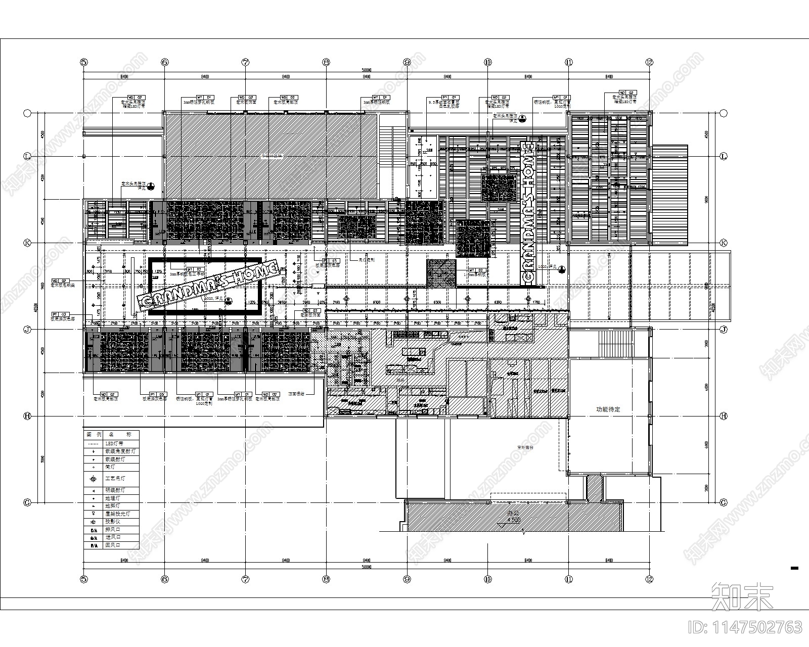 现代餐厅室内cad施工图下载【ID:1147502763】