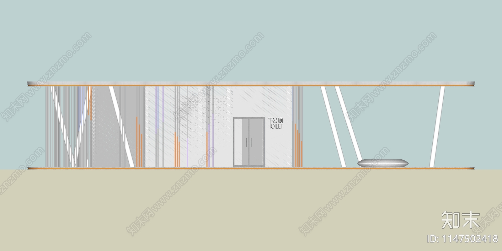 现代公共驿站卫生间SU模型下载【ID:1147502418】