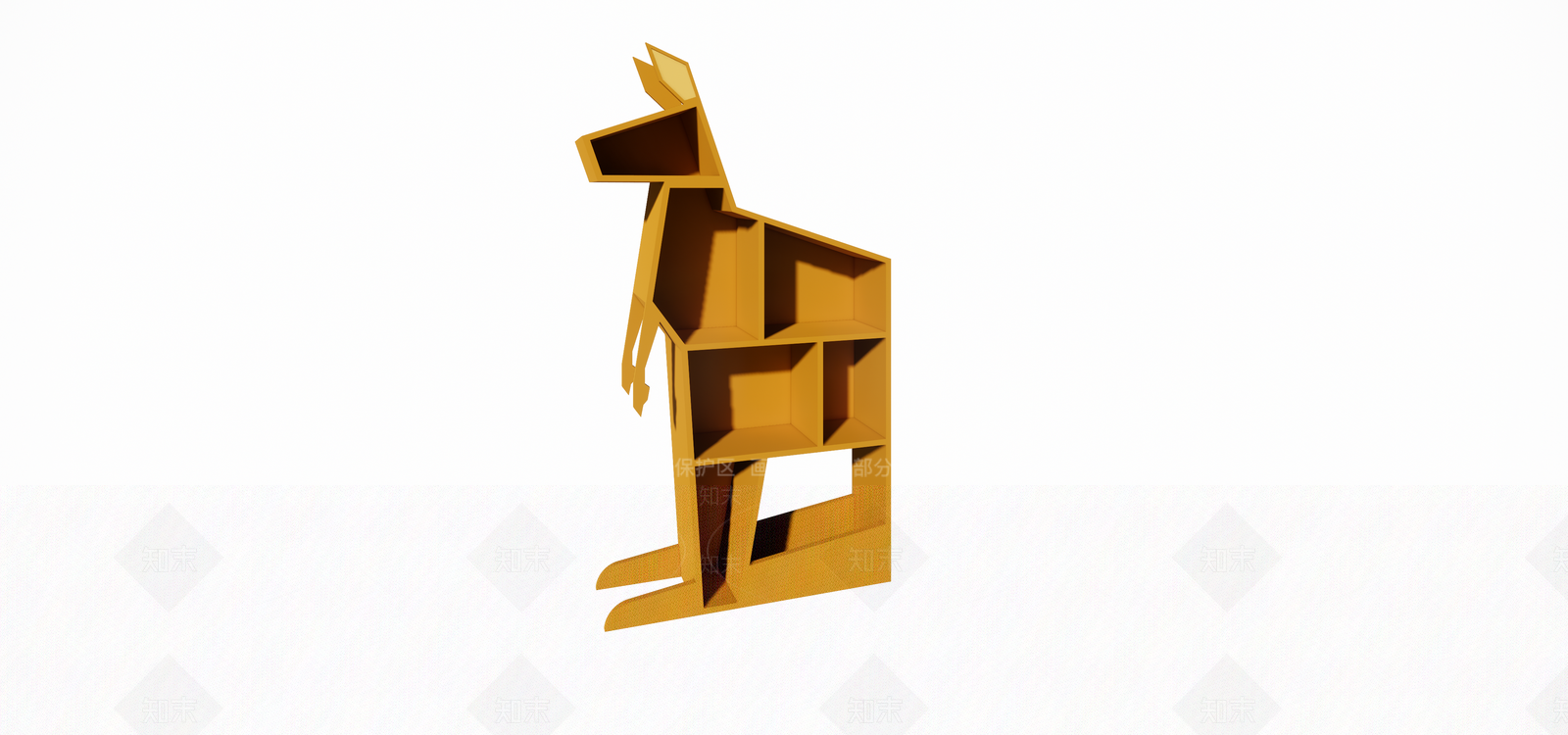 现代简约儿童动物袋鼠书架SU模型下载【ID:1147506526】