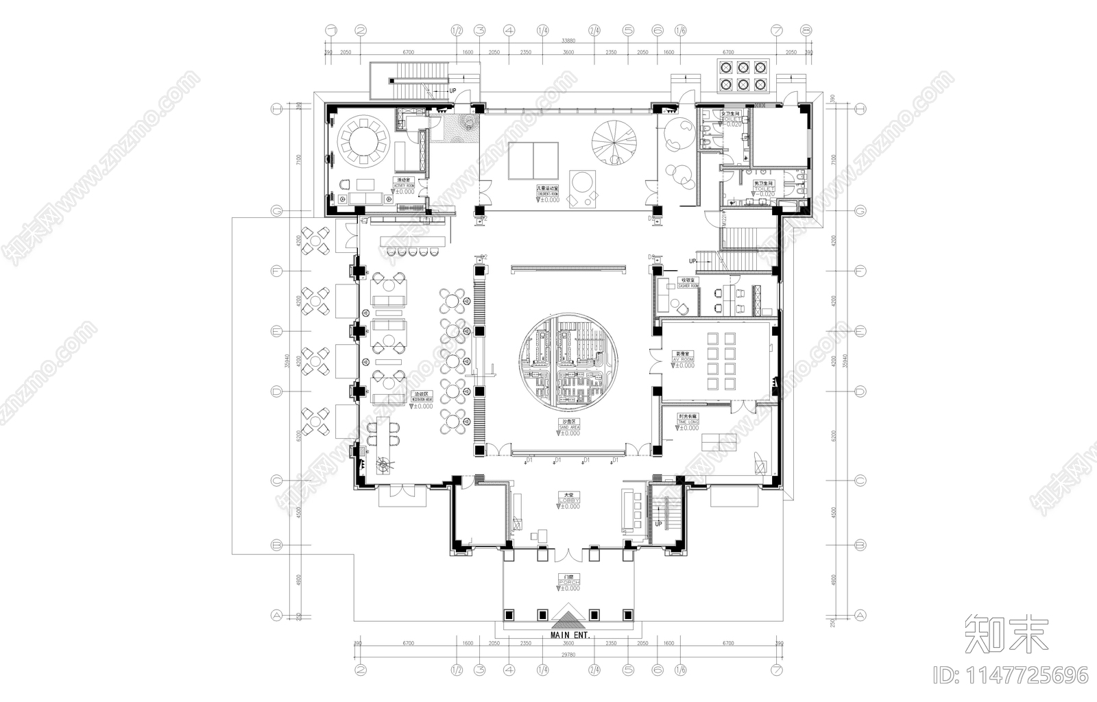 楼盘沙盘区施工图下载【ID:1147725696】
