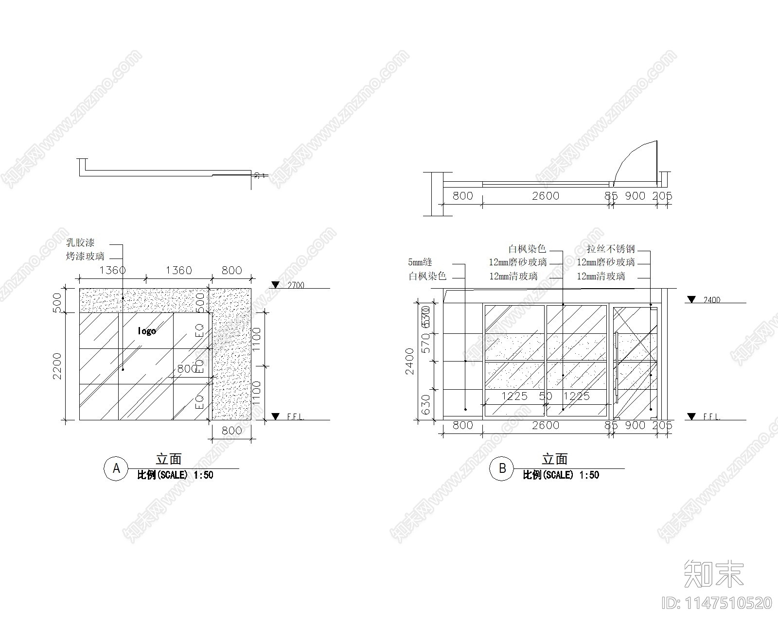 现代办公室室内cad施工图下载【ID:1147510520】