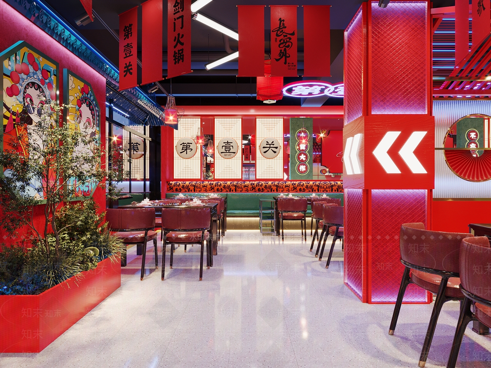 国潮火锅店3D模型下载【ID:1147566993】