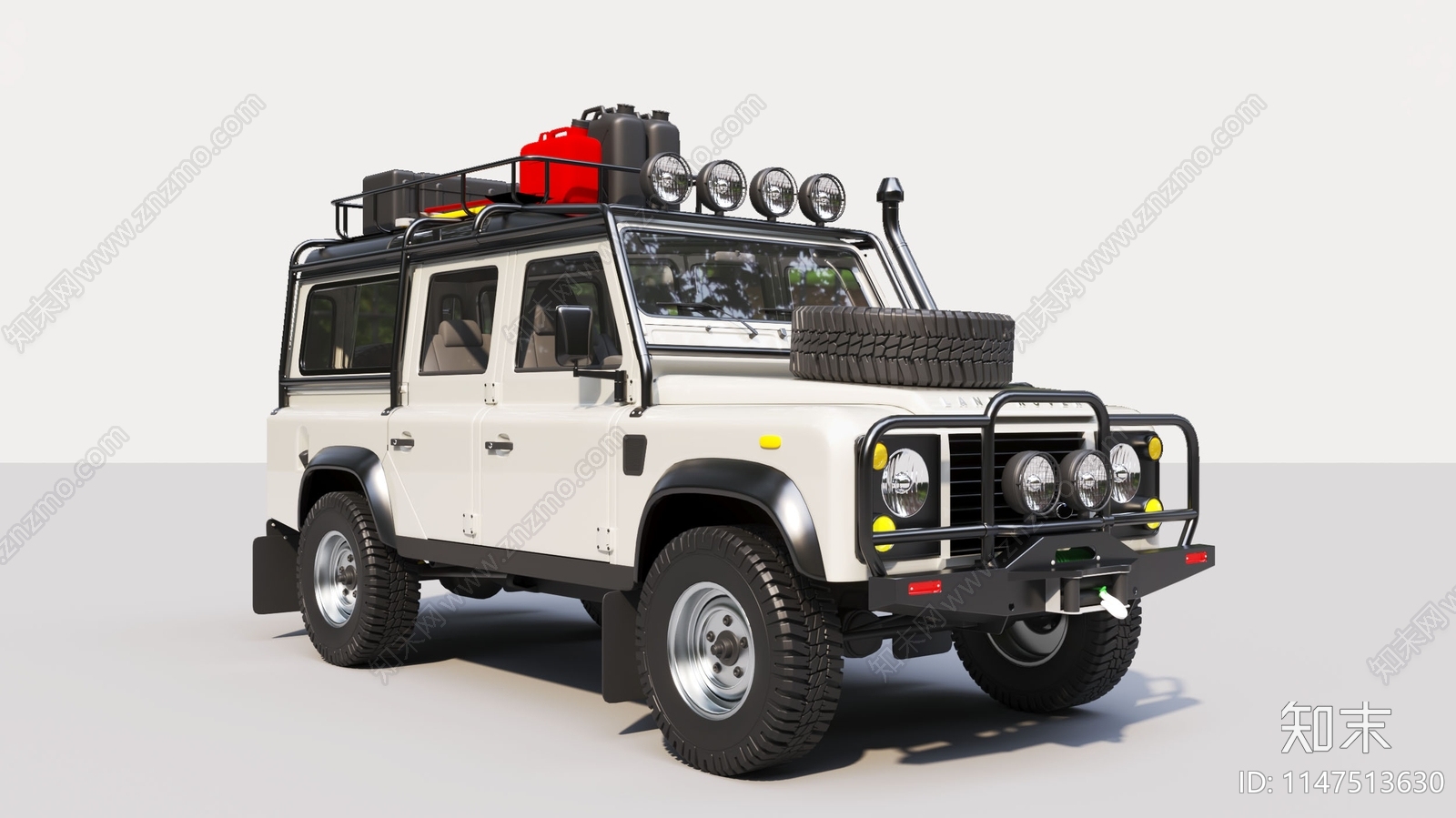 现代白色越野汽车3D模型下载【ID:1147513630】
