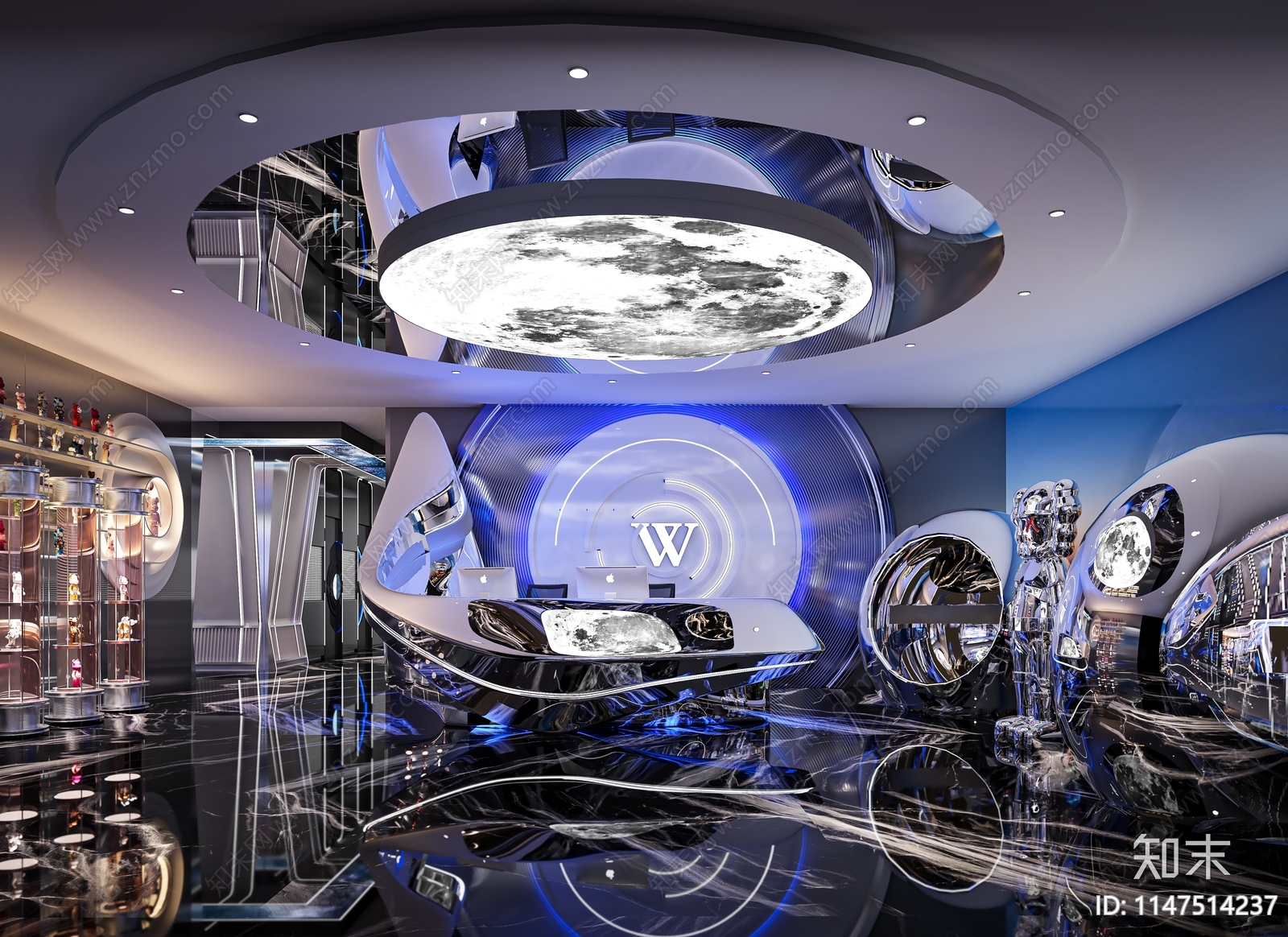 商务KTV大厅3D模型下载【ID:1147514237】