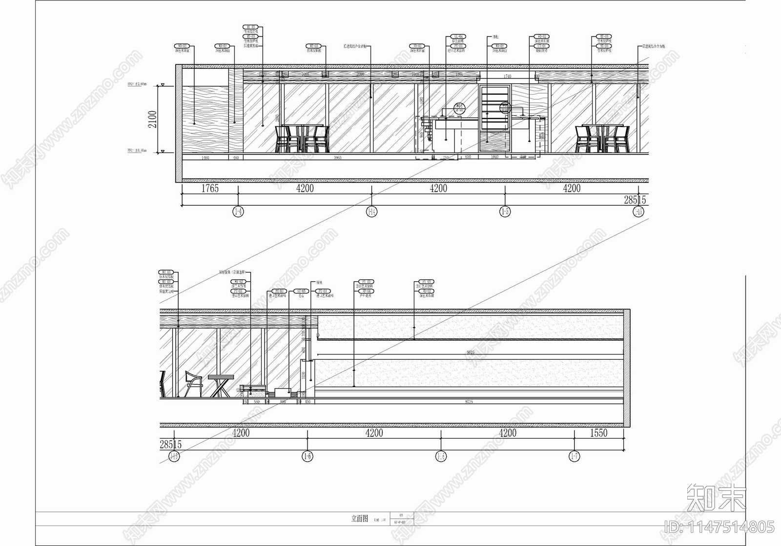游泳池酒吧休闲娱乐室内cad施工图下载【ID:1147514805】