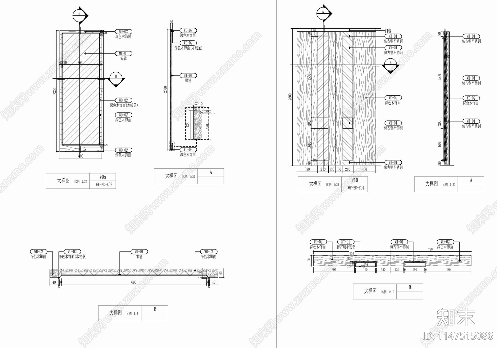 1100㎡休闲娱乐会所室内cad施工图下载【ID:1147515086】