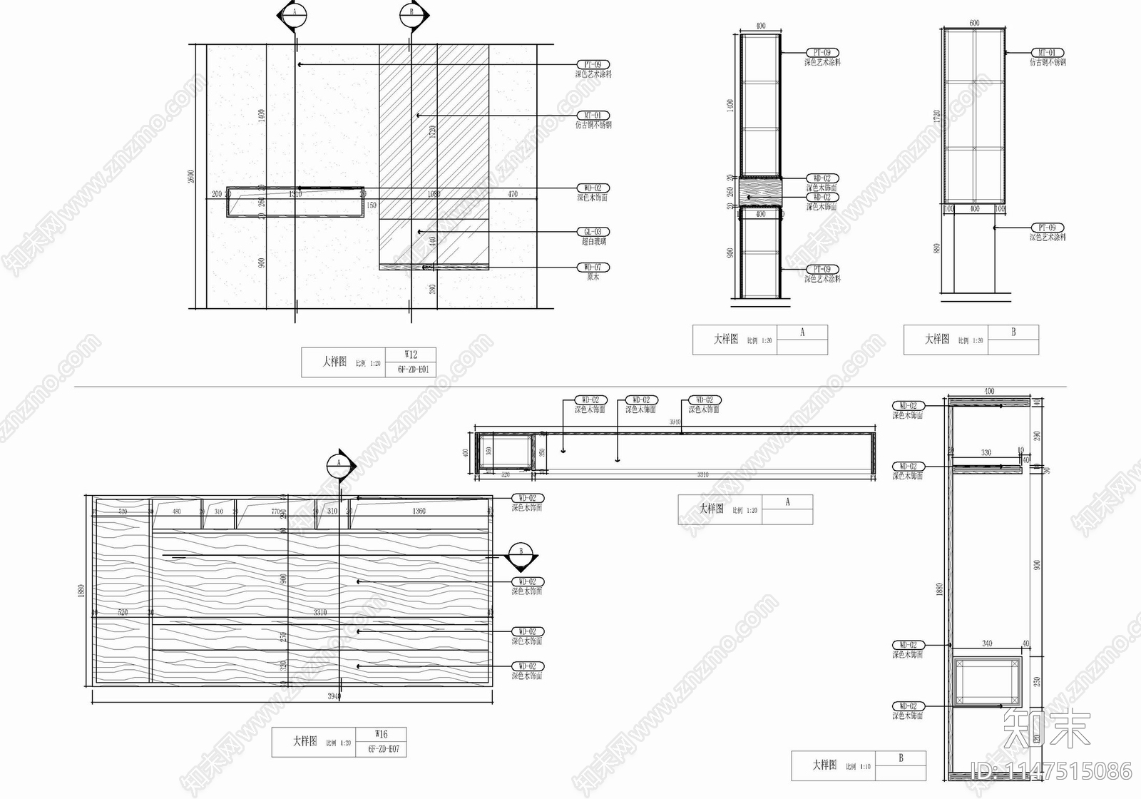 1100㎡休闲娱乐会所室内cad施工图下载【ID:1147515086】