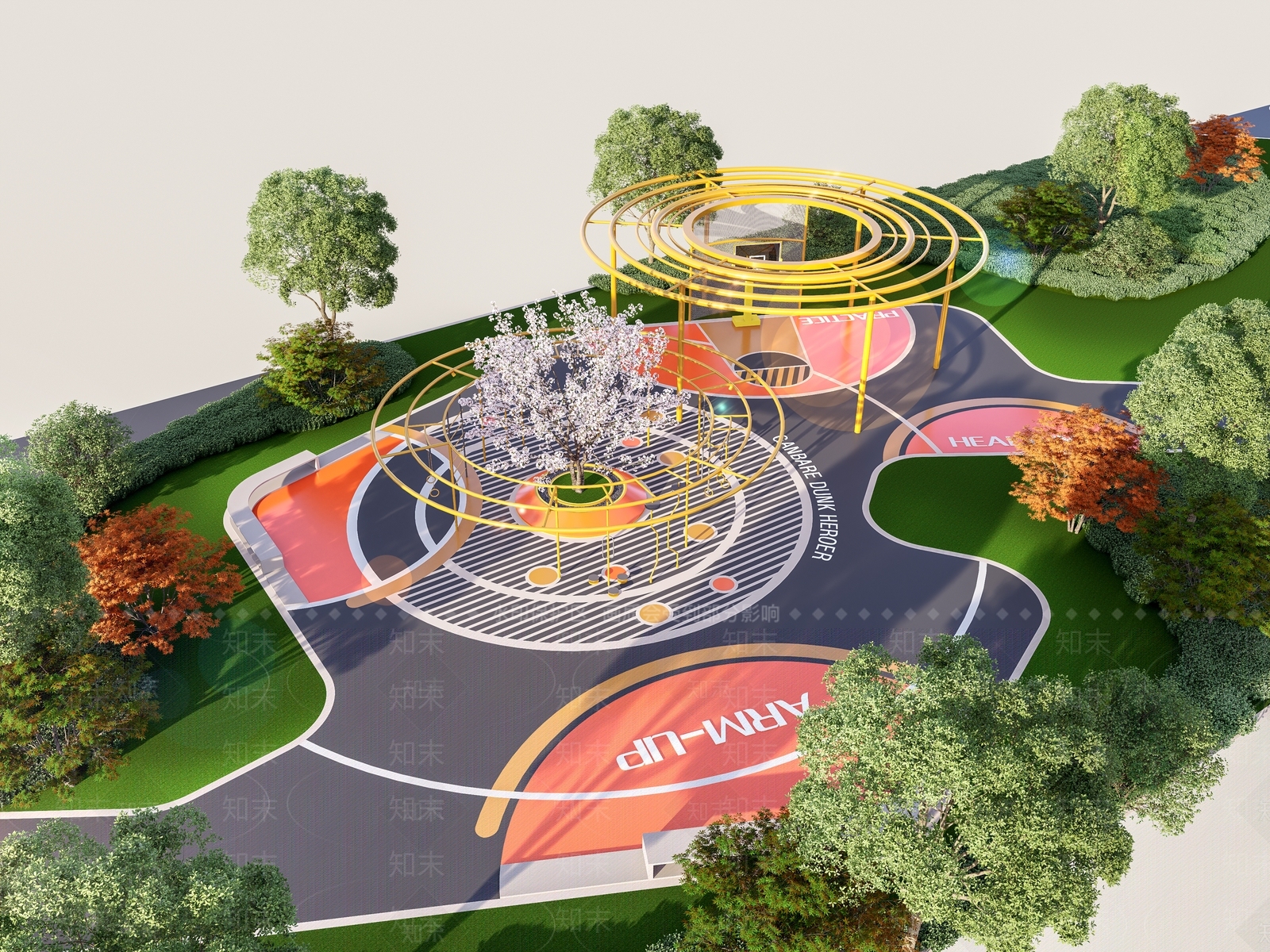 现代运动公园SU模型下载【ID:1147527805】