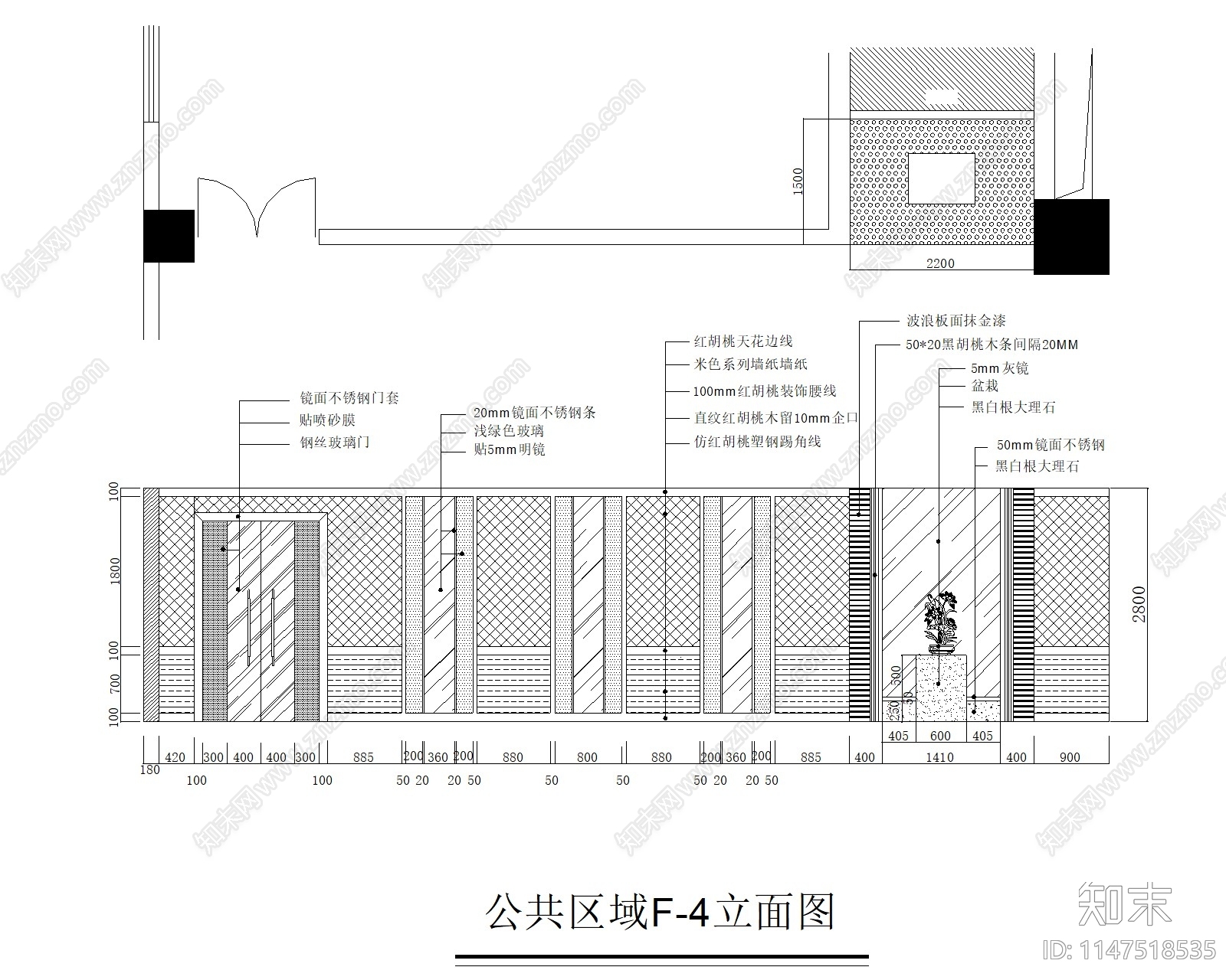 现代办公室设计室内cad施工图下载【ID:1147518535】