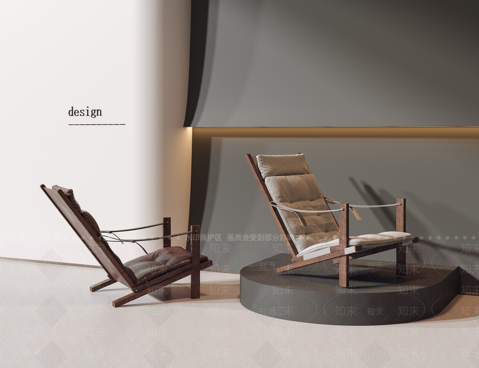 现代躺椅3D模型下载【ID:1147519901】