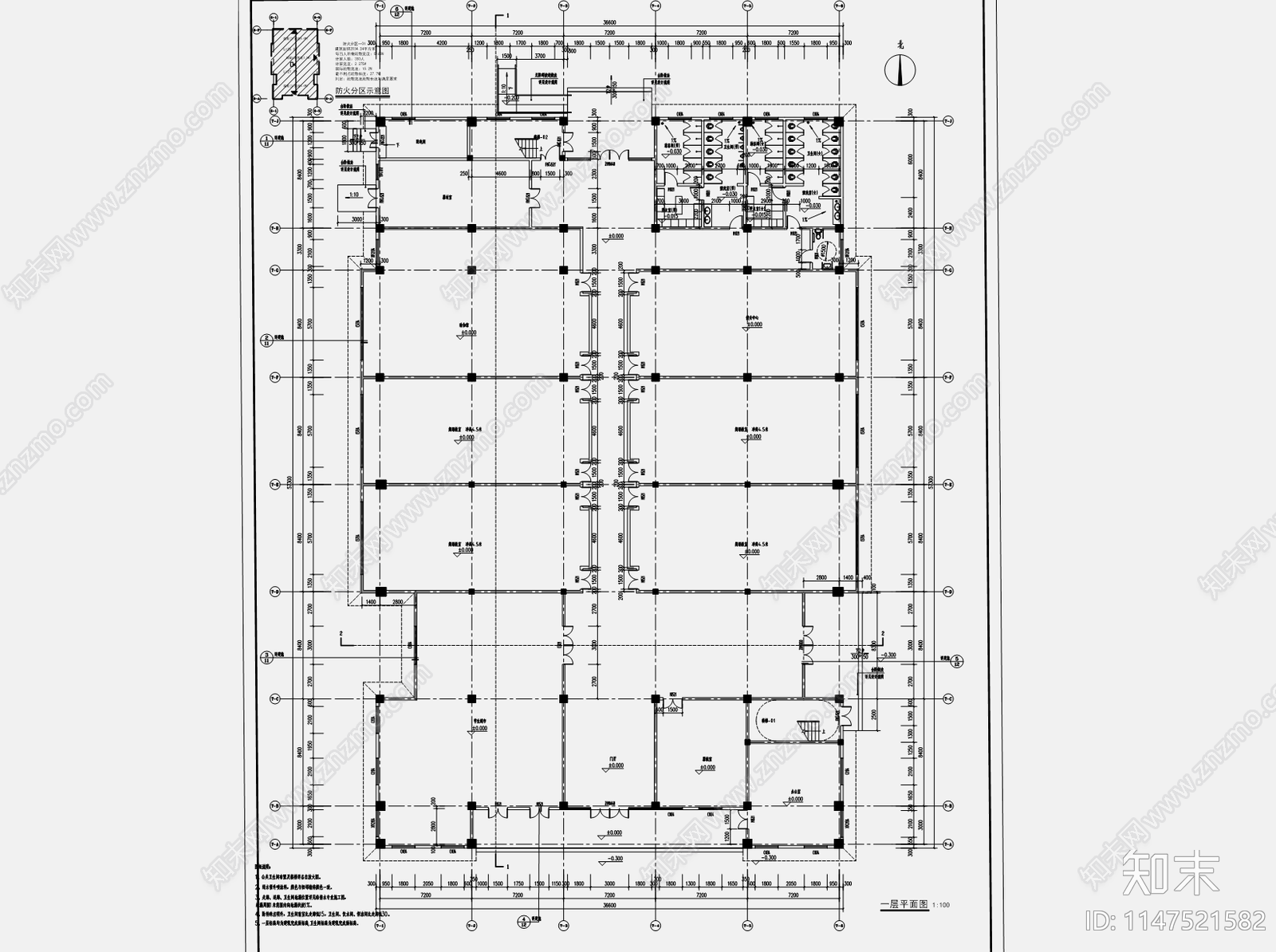 现代中学体育馆天正建筑施工图下载【ID:1147521582】