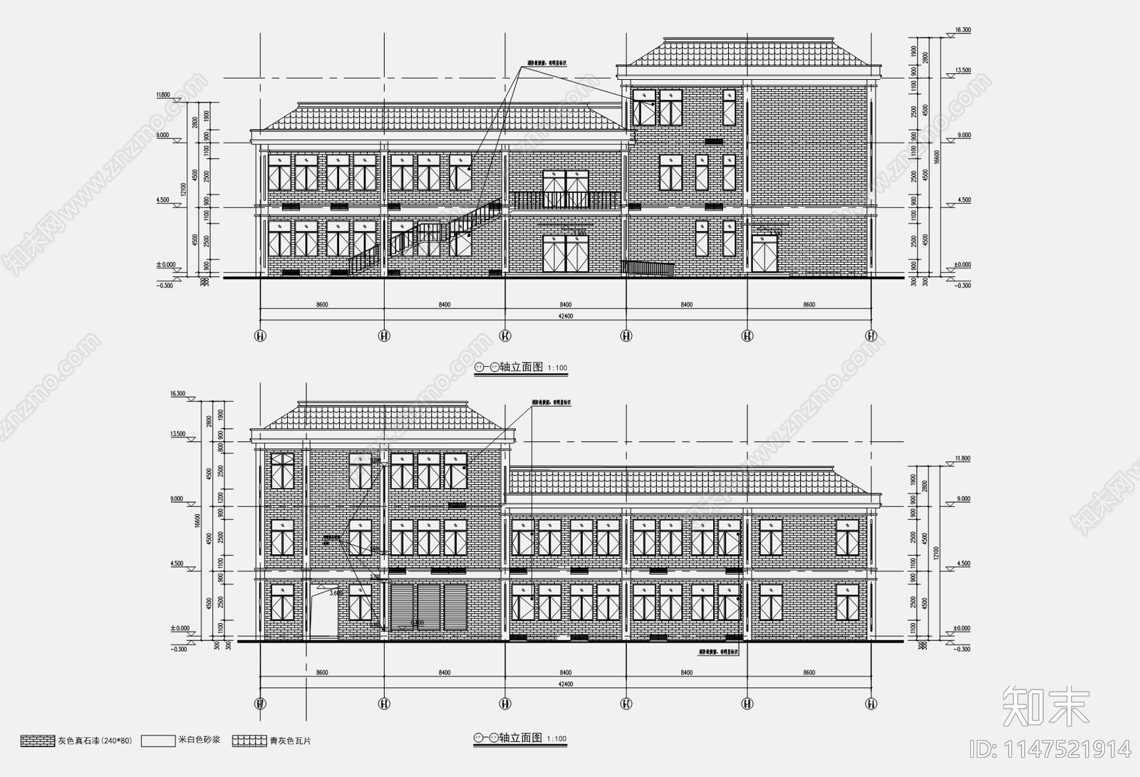 现代中学食堂天正建筑施工图下载【ID:1147521914】