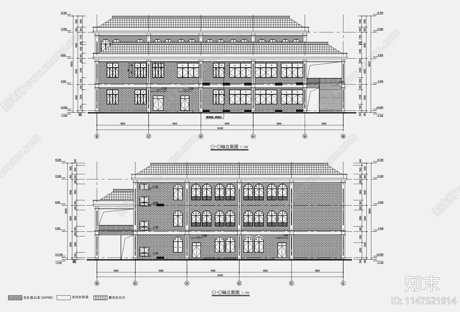 现代中学食堂天正建筑施工图下载【ID:1147521914】