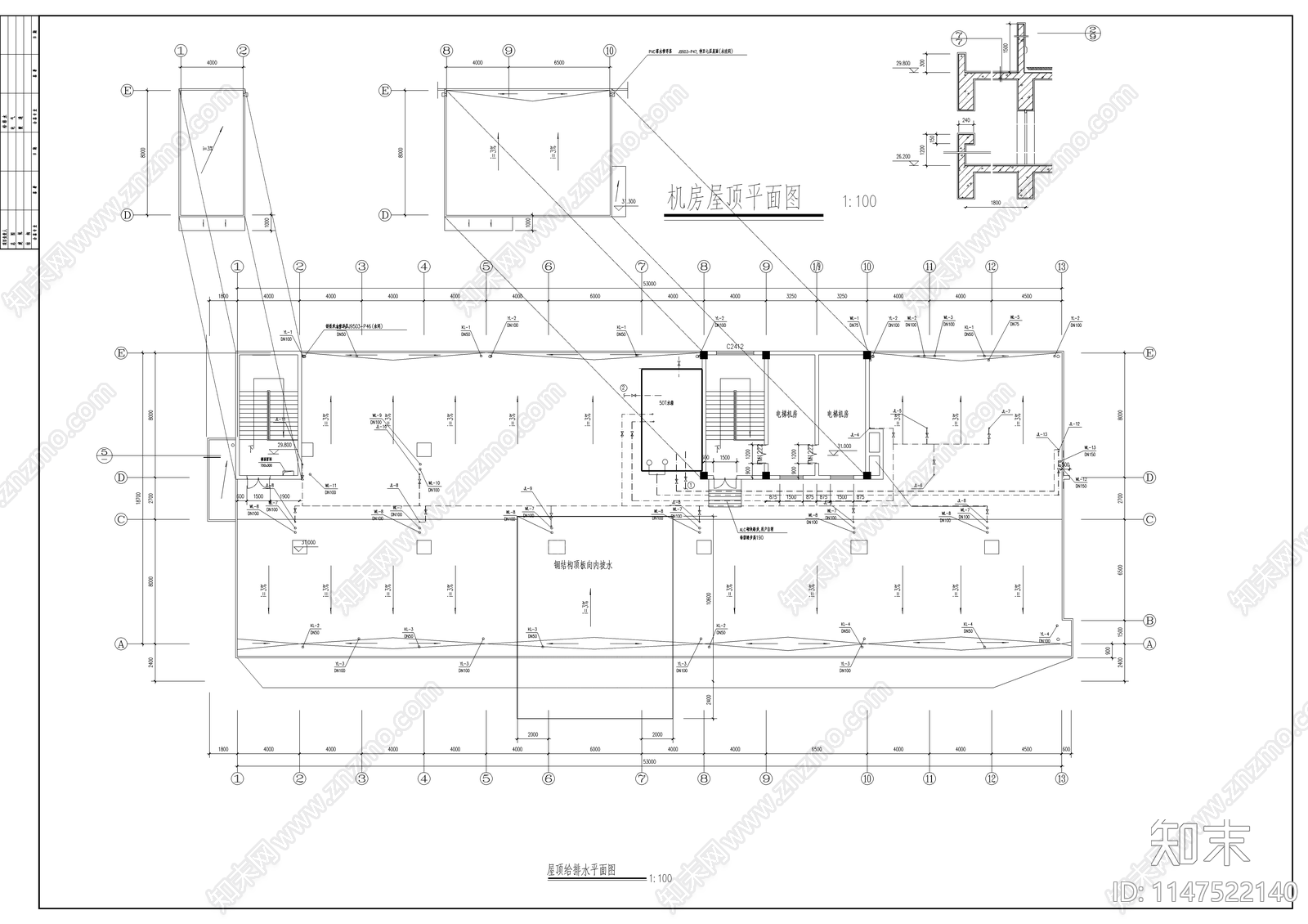 某地医院建筑给排水cad施工图下载【ID:1147522140】