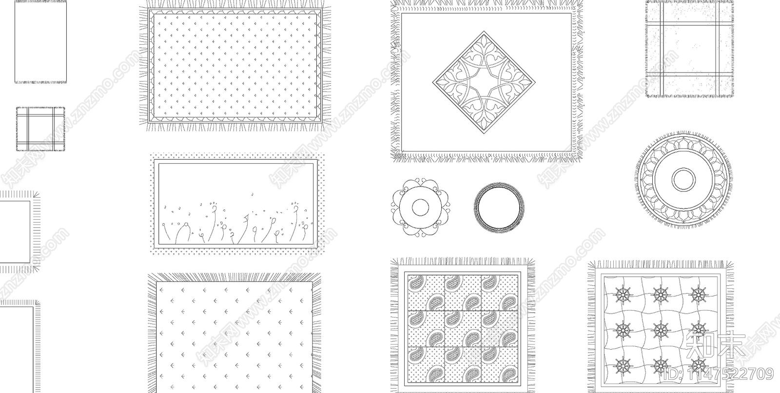 地毯图案施工图下载【ID:1147522709】