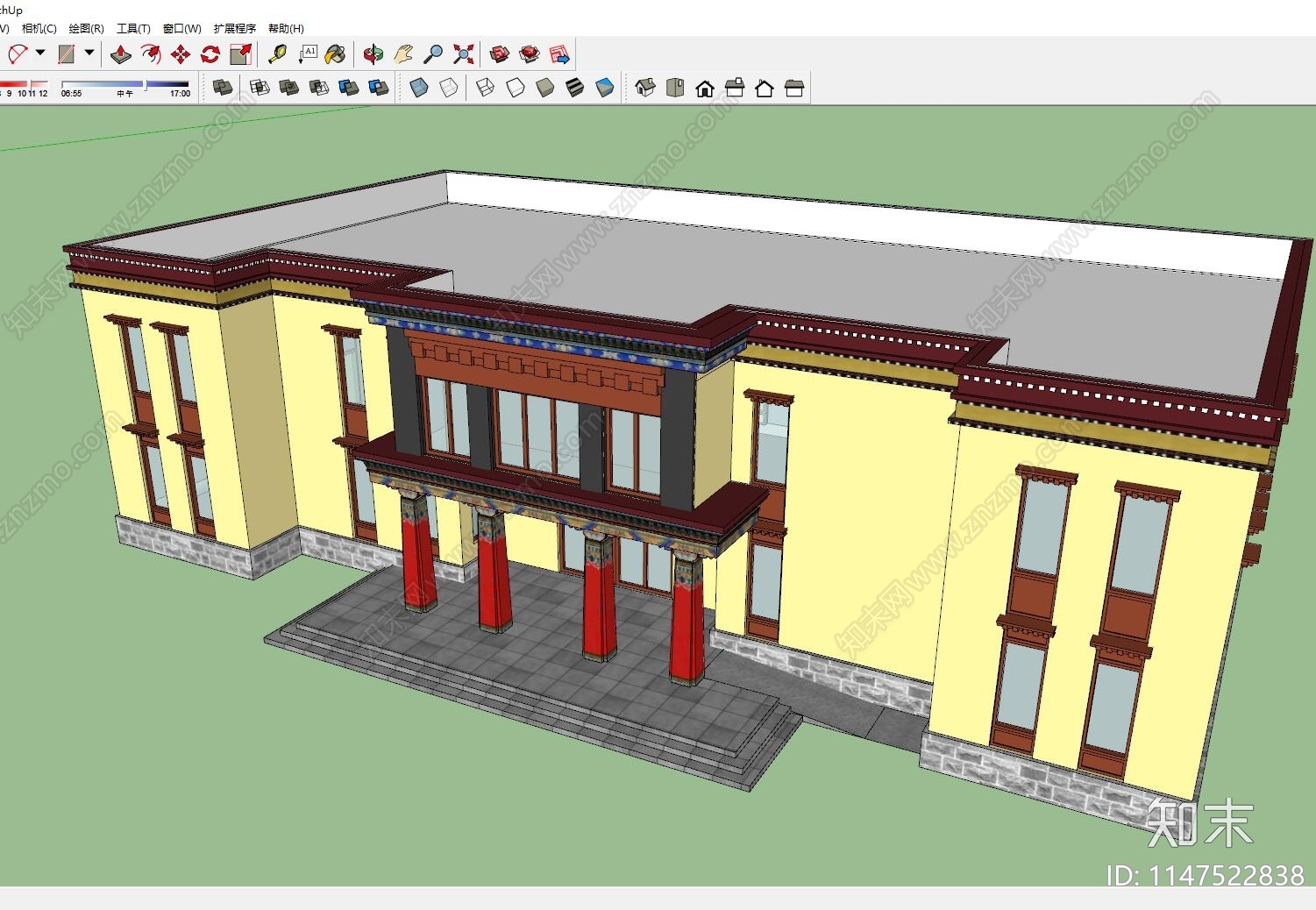 藏族建筑SU模型下载【ID:1147522838】