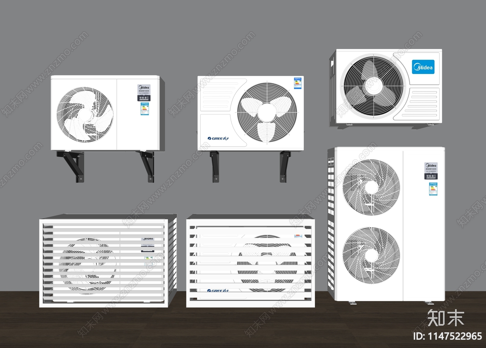 现代空调外机SU模型下载【ID:1147522965】