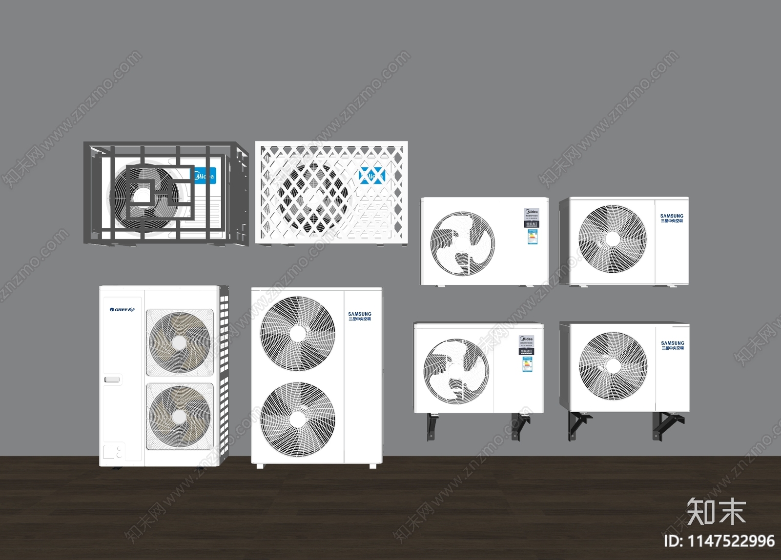 现代空调外机SU模型下载【ID:1147522996】