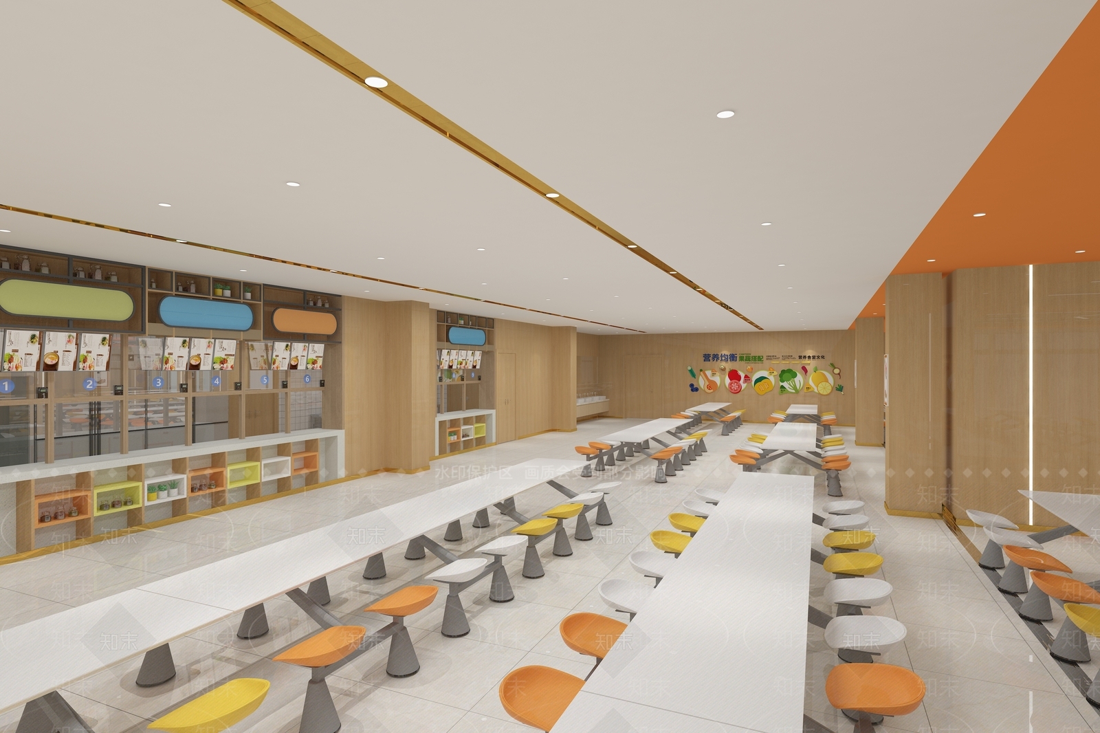 食堂3D模型下载【ID:1214098397】
