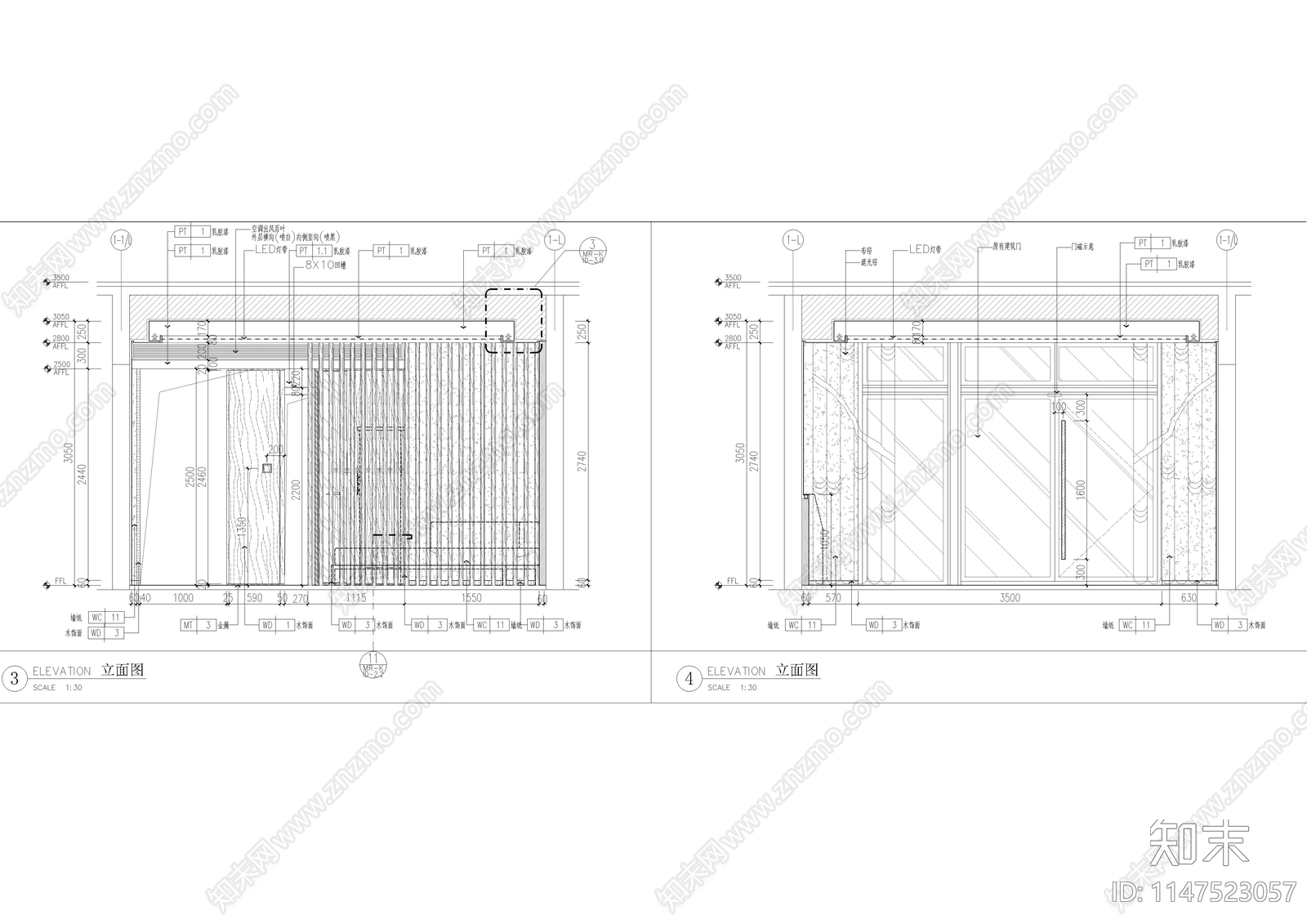标准大床房室内cad施工图下载【ID:1147523057】