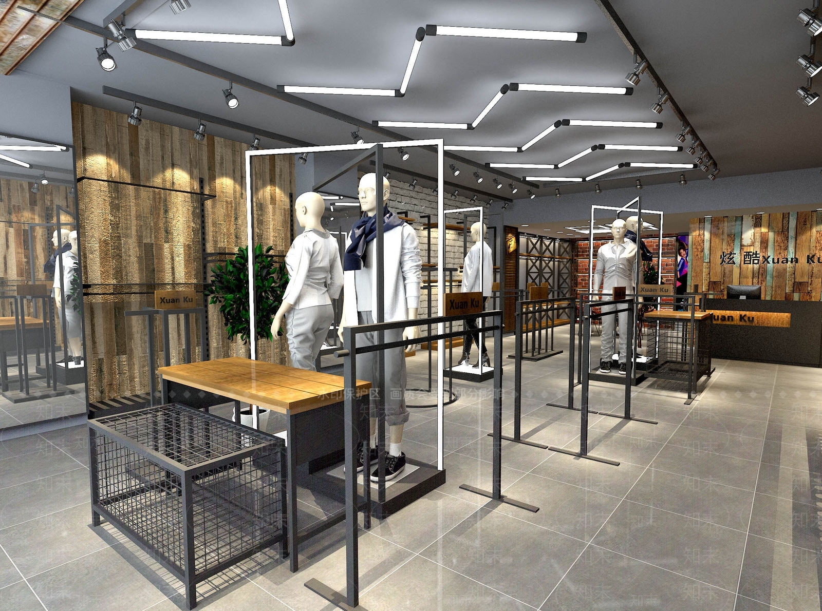 时尚男装店服饰店3D模型下载【ID:1147523255】