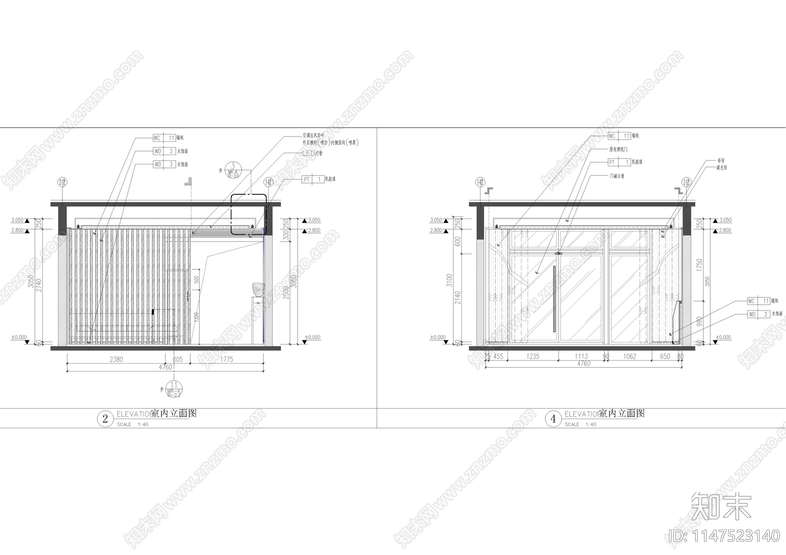 标准无障碍客房室内cad施工图下载【ID:1147523140】
