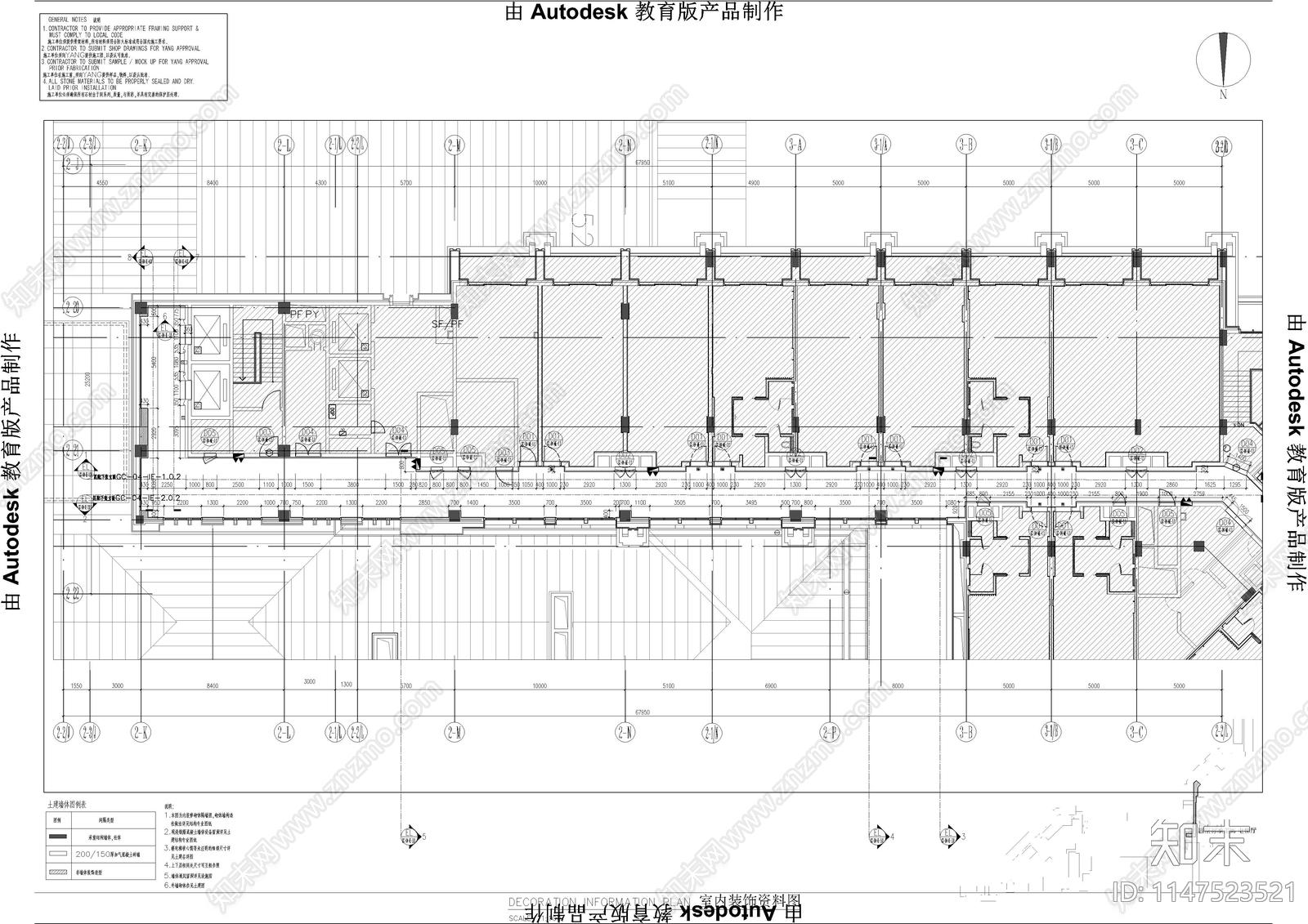 酒店客房走廊样板室内cad施工图下载【ID:1147523521】